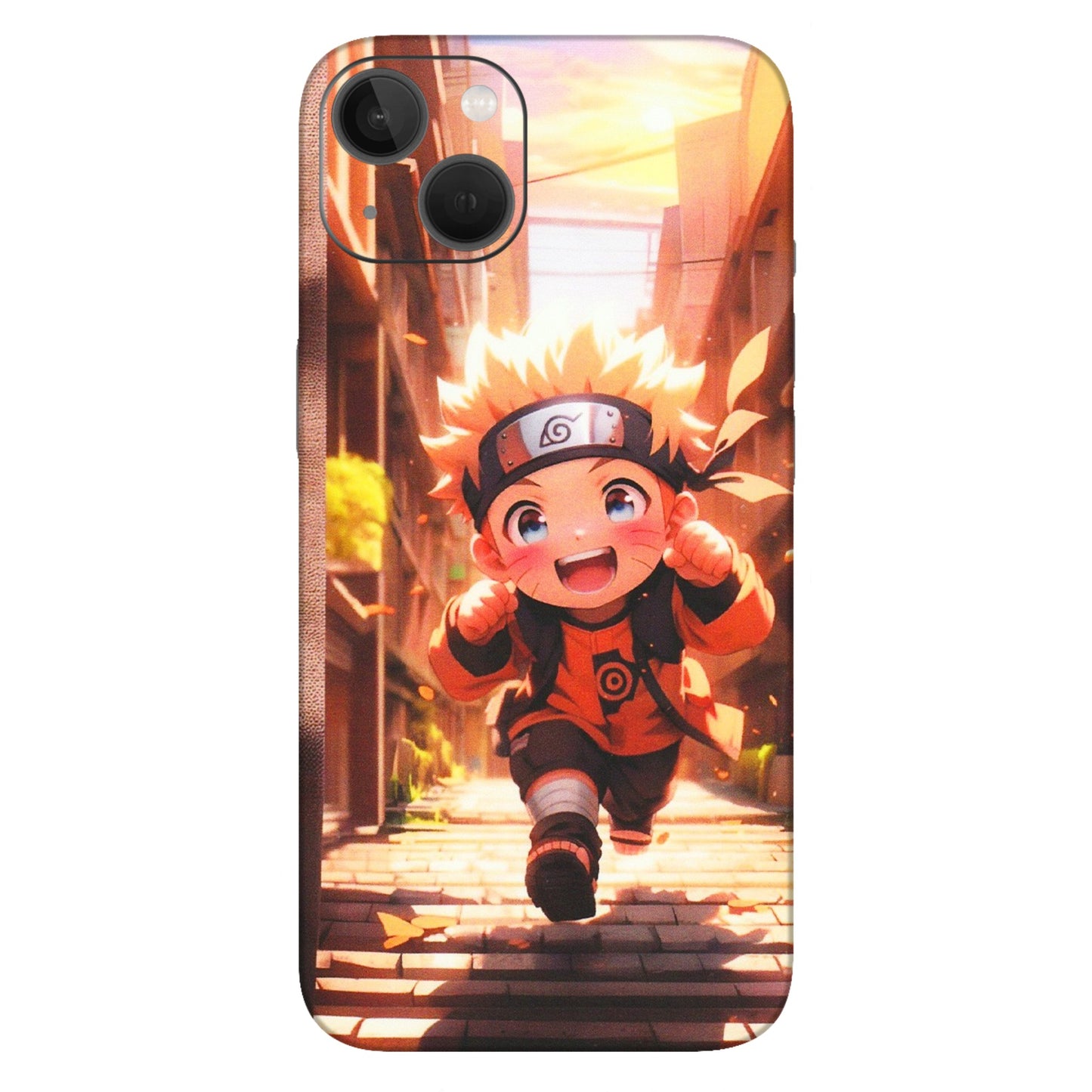 Apple iPhone Skins (All Models) - Naruto Cute Toon Running - Matte Finish (M-04) iPhone 13