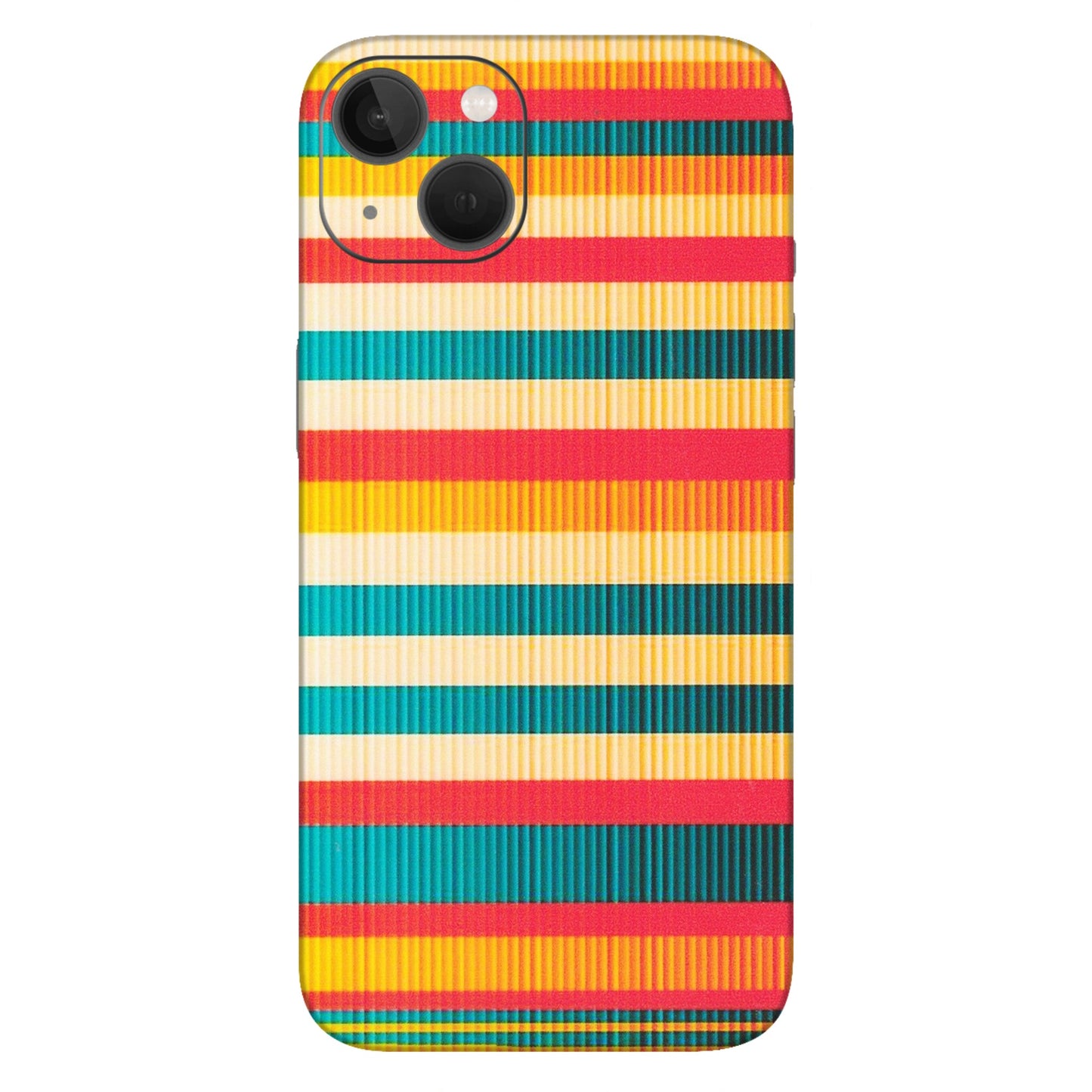Apple iPhone Skins (All Models) - Colourful Stripes Soothing Effect - Matte Finish (M-86) iPhone 13