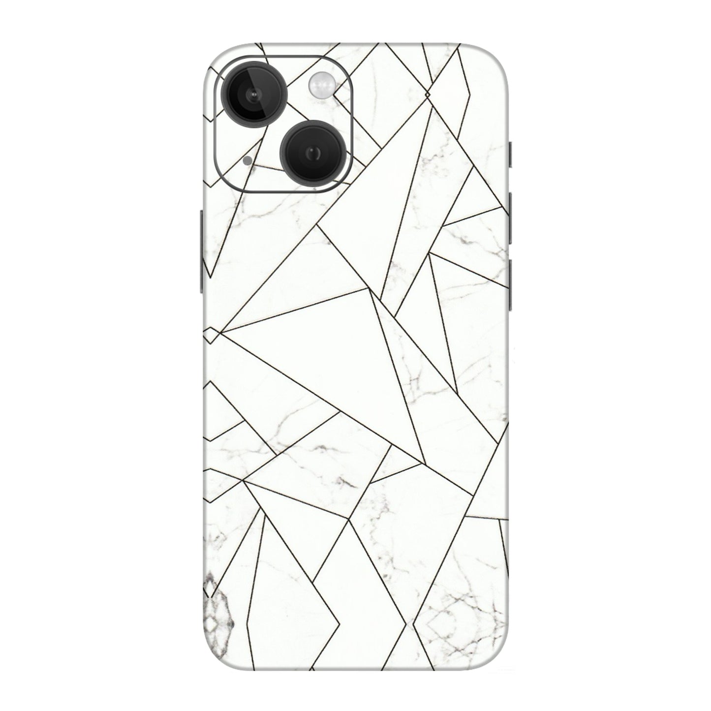 Apple iPhone Skins (All Models) - Luxury White Marble Effect - 3D Embossed Finish (L-168) iPhone 13 Mini