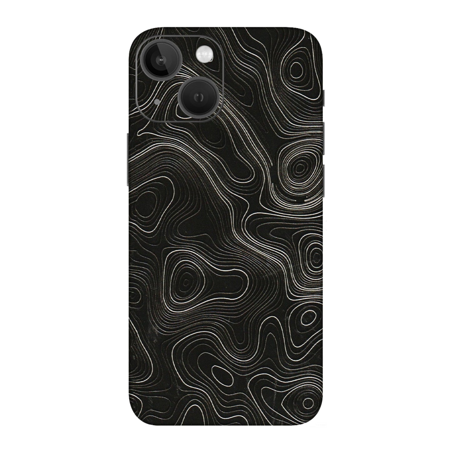 Apple iPhone Skins (All Models) - Black Swirl - 3D Embossed Finish (L-196) iPhone 13 Mini