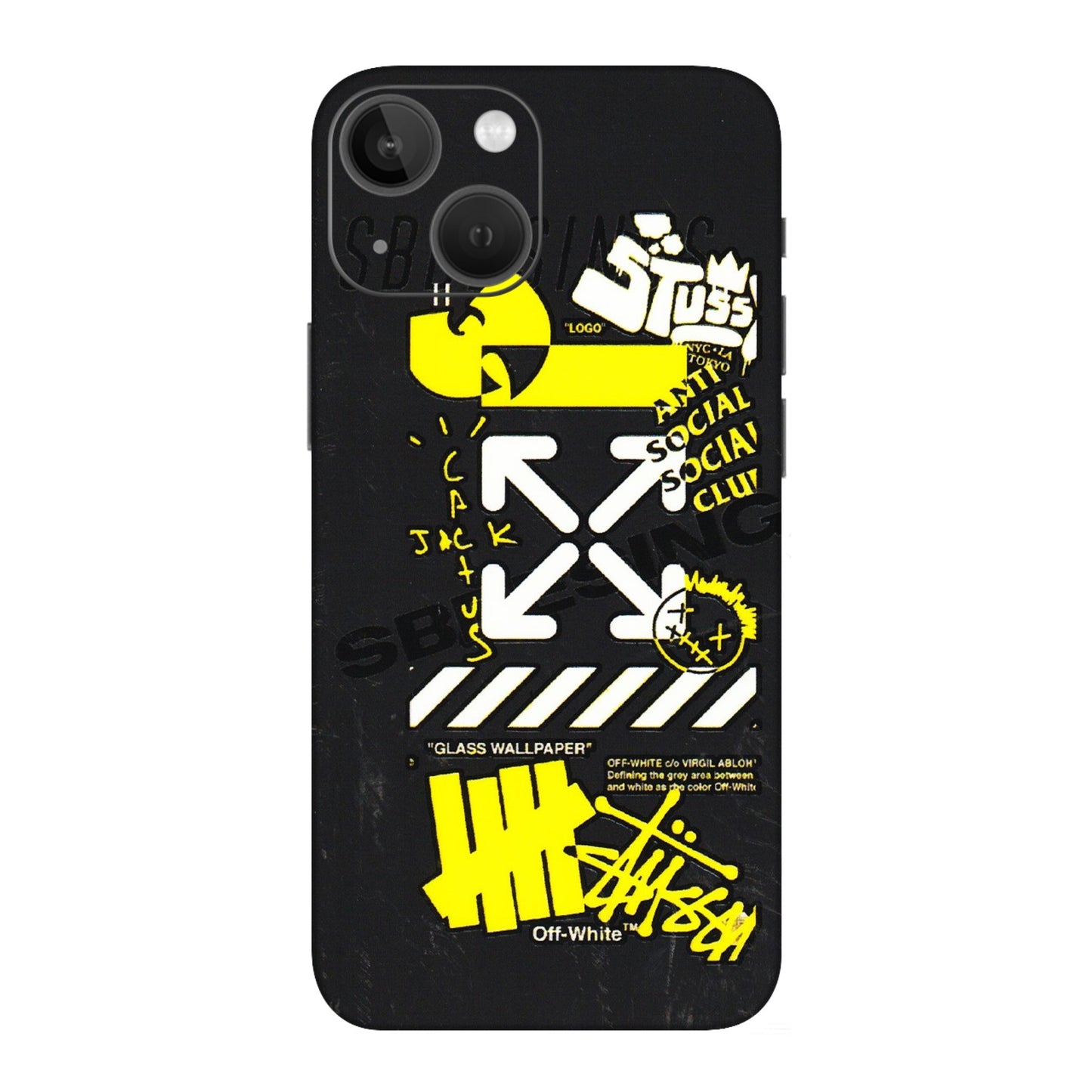 Apple iPhone Skins (All Models) - Anti Social Graffiti - 3D Embossed Finish (L-198) iPhone 13 Mini