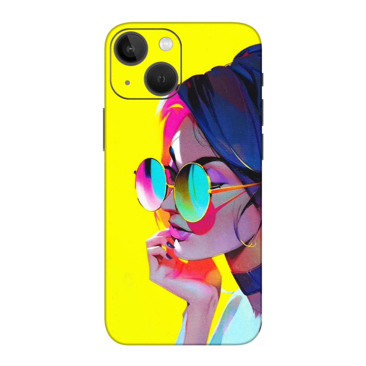 Apple iPhone Skins (All Models) - Bold Stylish Girl - 3D Embossed Finish (L-222) iPhone 13 Mini