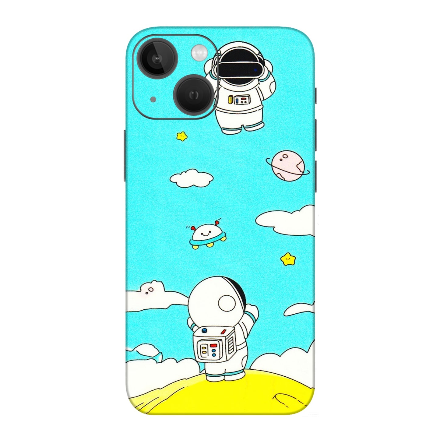 Apple iPhone Skins (All Models) - Blue Skies Astro Float - 3D Embossed Finish (L-230) iPhone 13 Mini