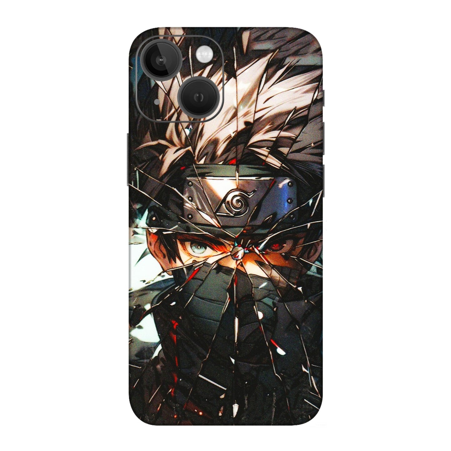 Apple iPhone Skins (All Models) - Kakashi Shattered Glass Effect - 3D Embossed Finish (L-237) iPhone 13 Mini