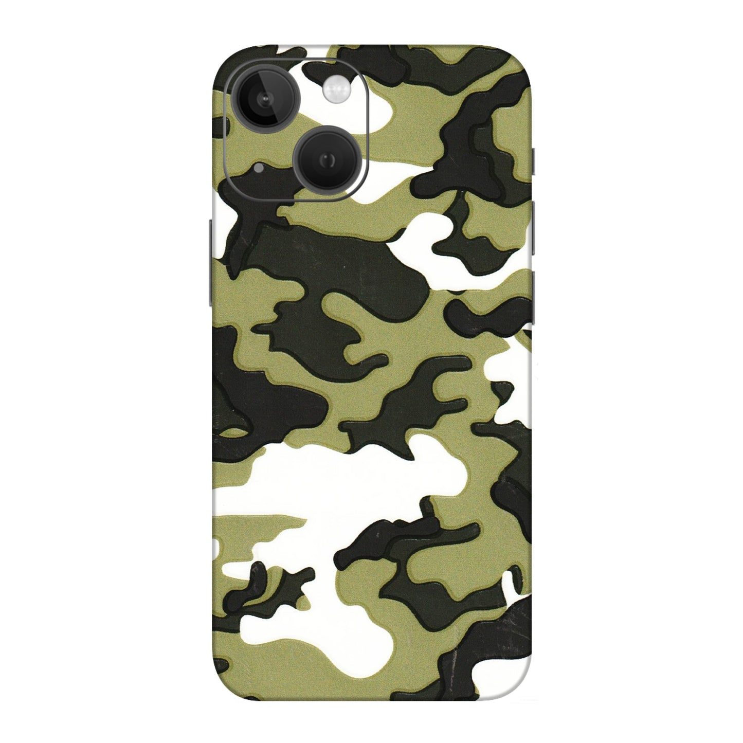 Apple iPhone Skins (All Models) - Camouflages White And Green - 3D Embossed Finish (L-243) iPhone 13 Mini