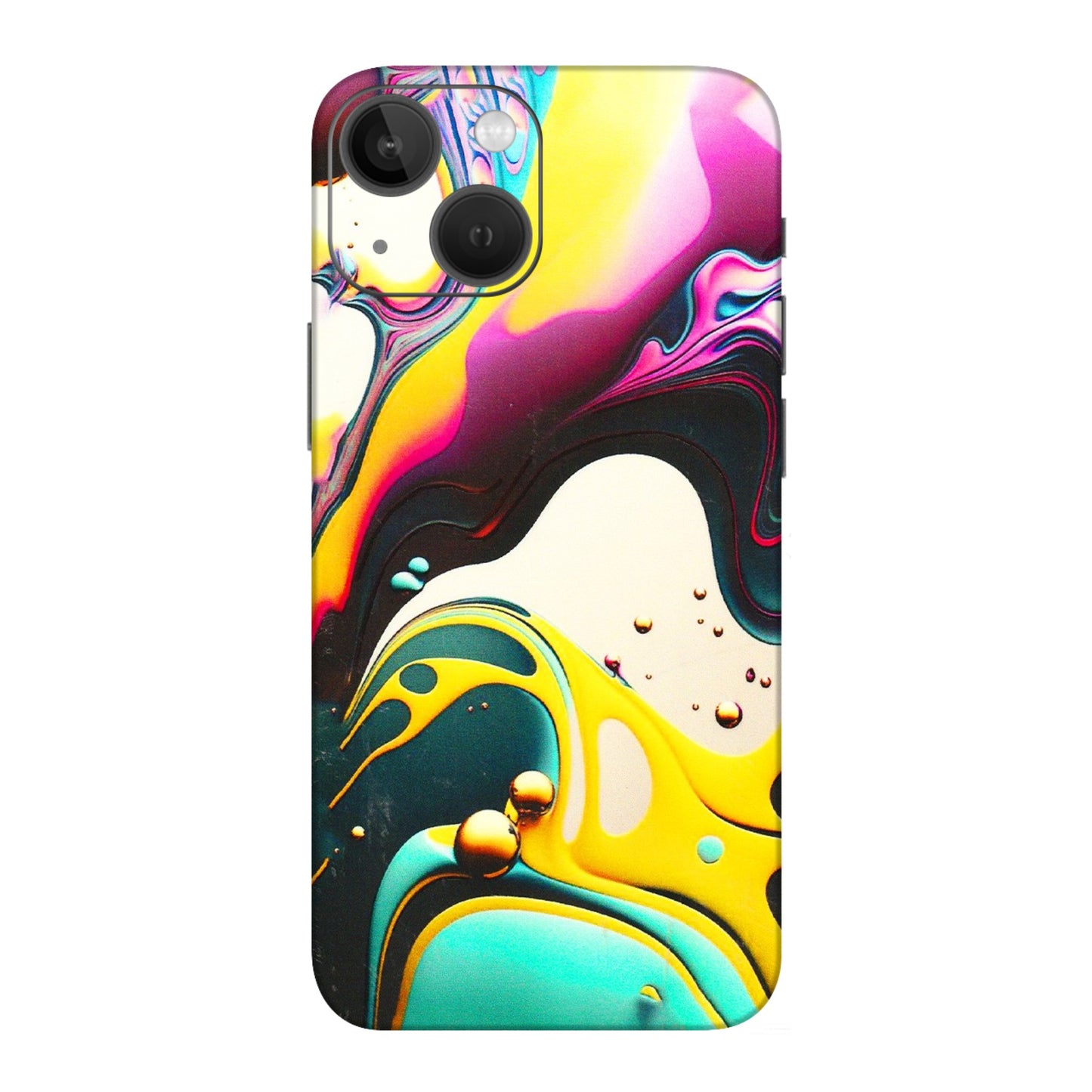 Apple iPhone Skins (All Models) - Multicolor Abstract pattern - 3D Embossed Finish (L-254) iPhone 13 Mini