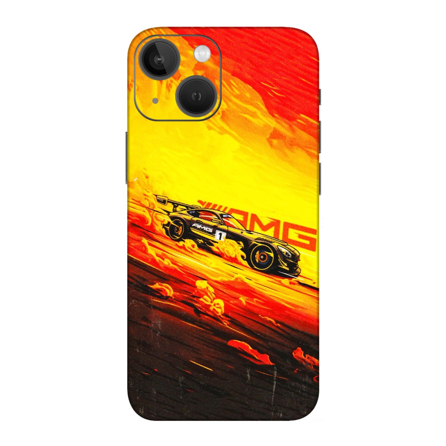 Apple iPhone Skins (All Models) - AMG Car Speed Cover - 3D Embossed Finish (L-256) iPhone 13 Mini