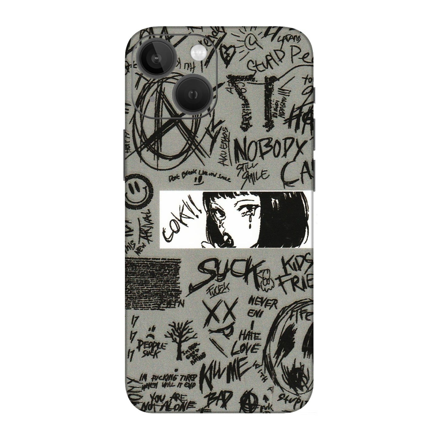 Apple iPhone Skins (All Models) - Never Have Love Anime - 3D Embossed Finish (L-260) iPhone 13 Mini