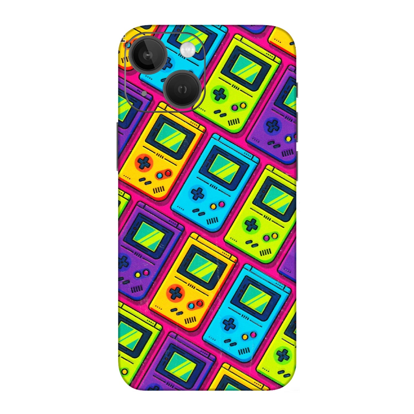 Apple iPhone Skins (All Models) - Gameboy Colourful - 3D Embossed Finish (L-266) iPhone 13 Mini