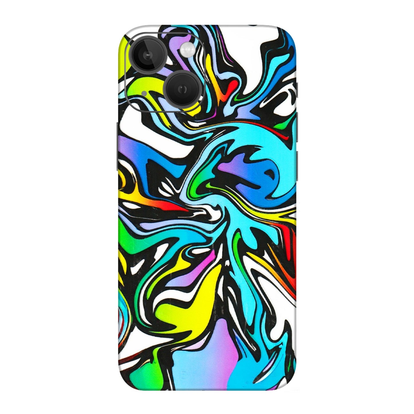 Apple iPhone Skins (All Models) - Abstract Colour Paints - 3D Embossed Finish (L-271) iPhone 13 Mini
