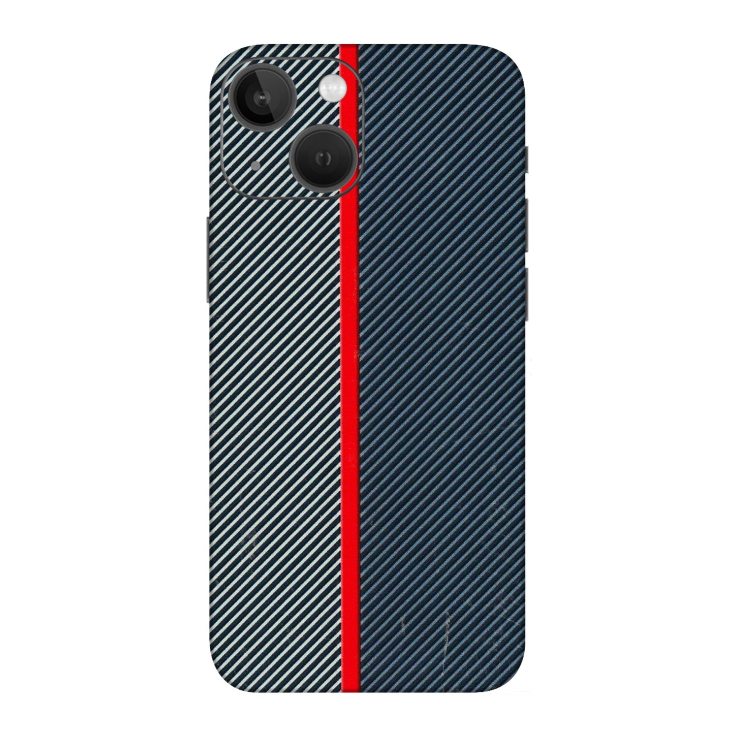 Apple iPhone Skins (All Models) - Blue Sober Lines - 3D Embossed Finish (L-305) iPhone 13 Mini