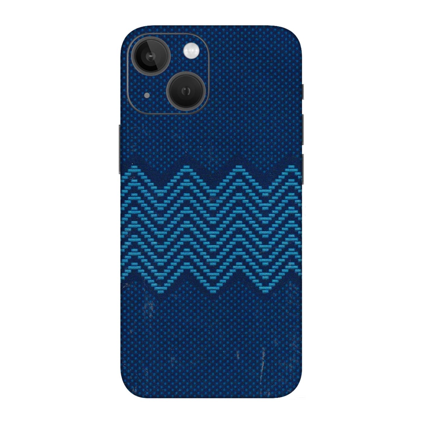 Apple iPhone Skins (All Models) - Blue Sober Waves - 3D Embossed Finish (L-306) iPhone 13 Mini