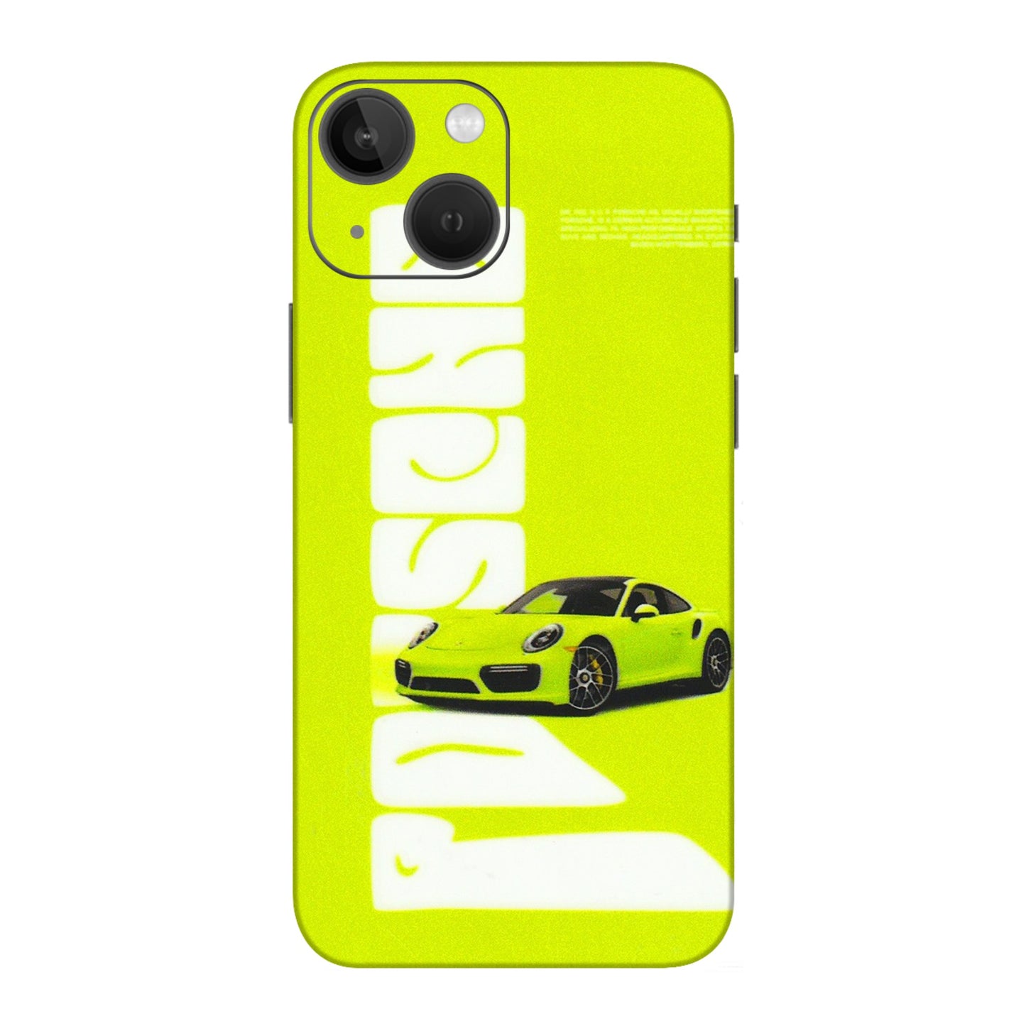 Apple iPhone Skins (All Models) - Lime Green Porche - 3D Embossed Finish (L-30) iPhone 13 Mini