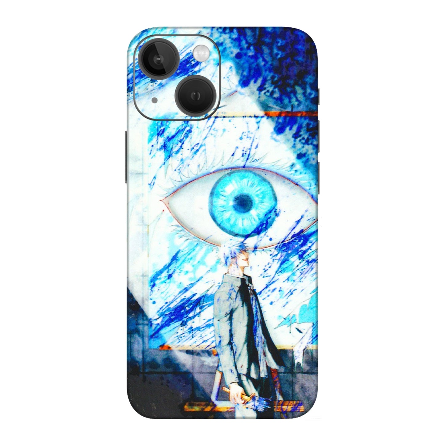 Apple iPhone Skins (All Models) - Anime Sea Blue Eye - 3D Embossed Finish (L-318) iPhone 13 Mini