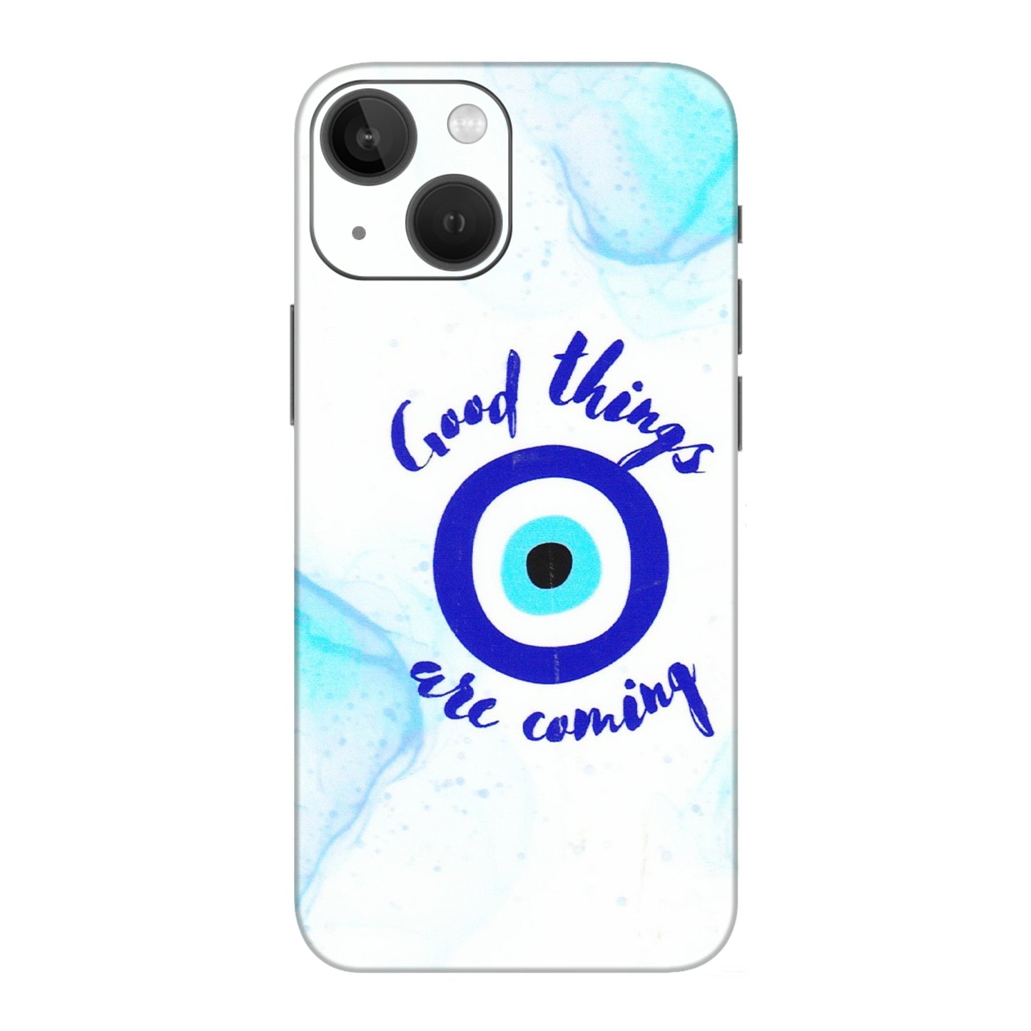 Apple iPhone Skins (All Models) - Evil Eye Good Things Are Coming - 3D Embossed Finish (L-322) iPhone 13 Mini