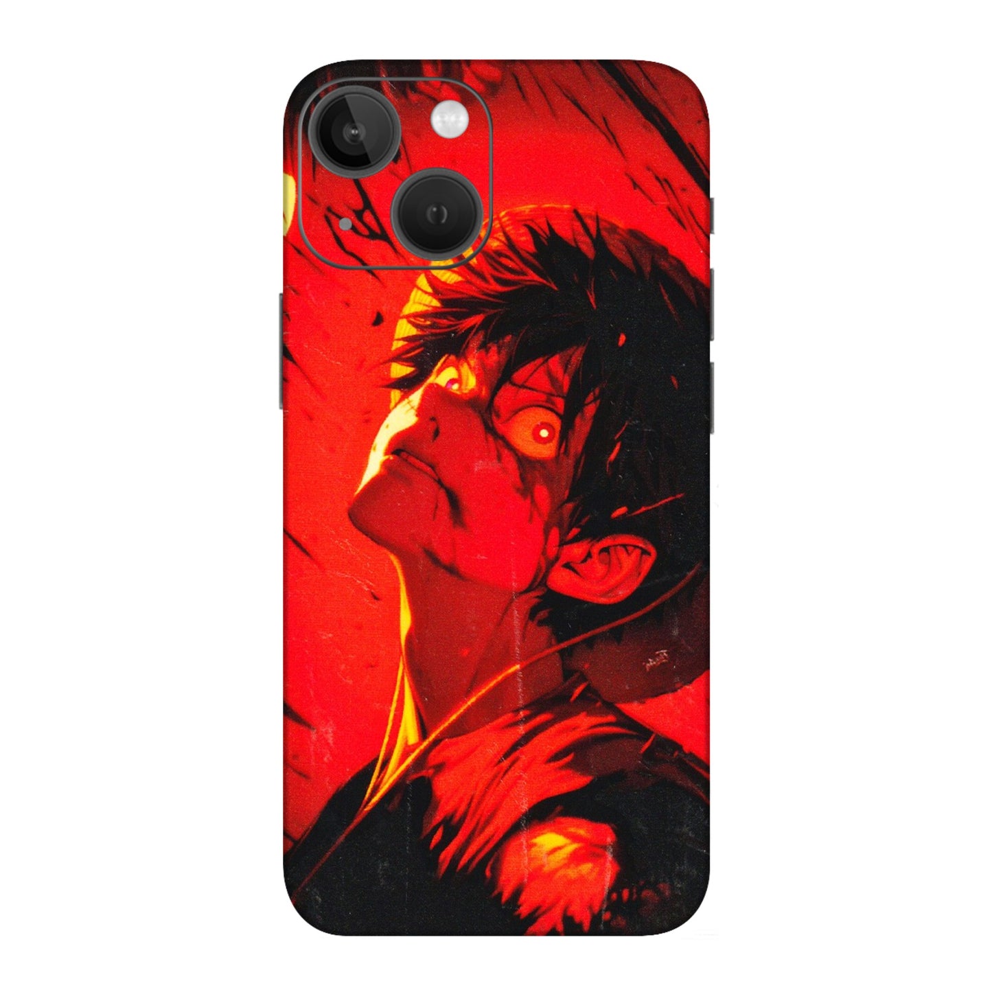 Apple iPhone Skins (All Models) - D.Luffy Power Up One Piece Anime - 3D Embossed Finish (L-326) iPhone 13 Mini