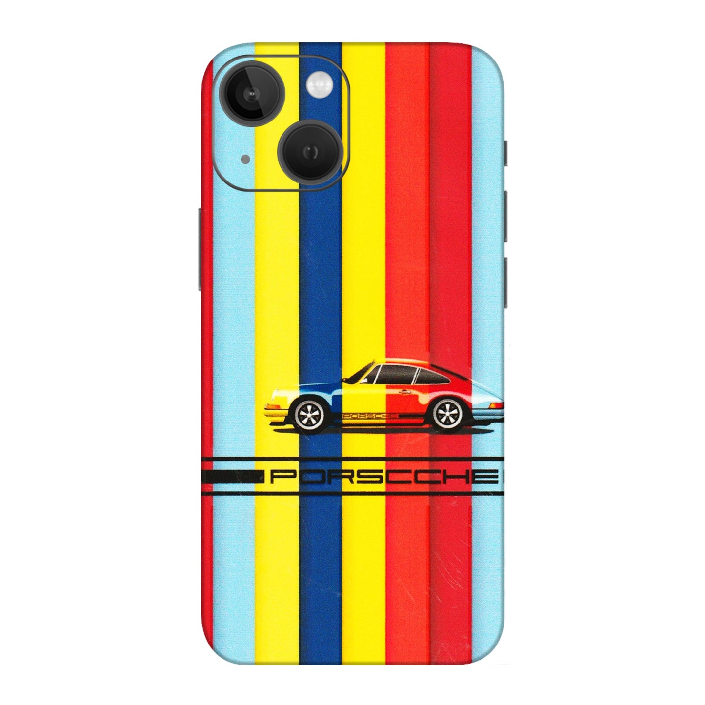 Apple iPhone Skins (All Models) - Multicolour Porche - 3D Embossed Finish (L-39) iPhone 13 Mini