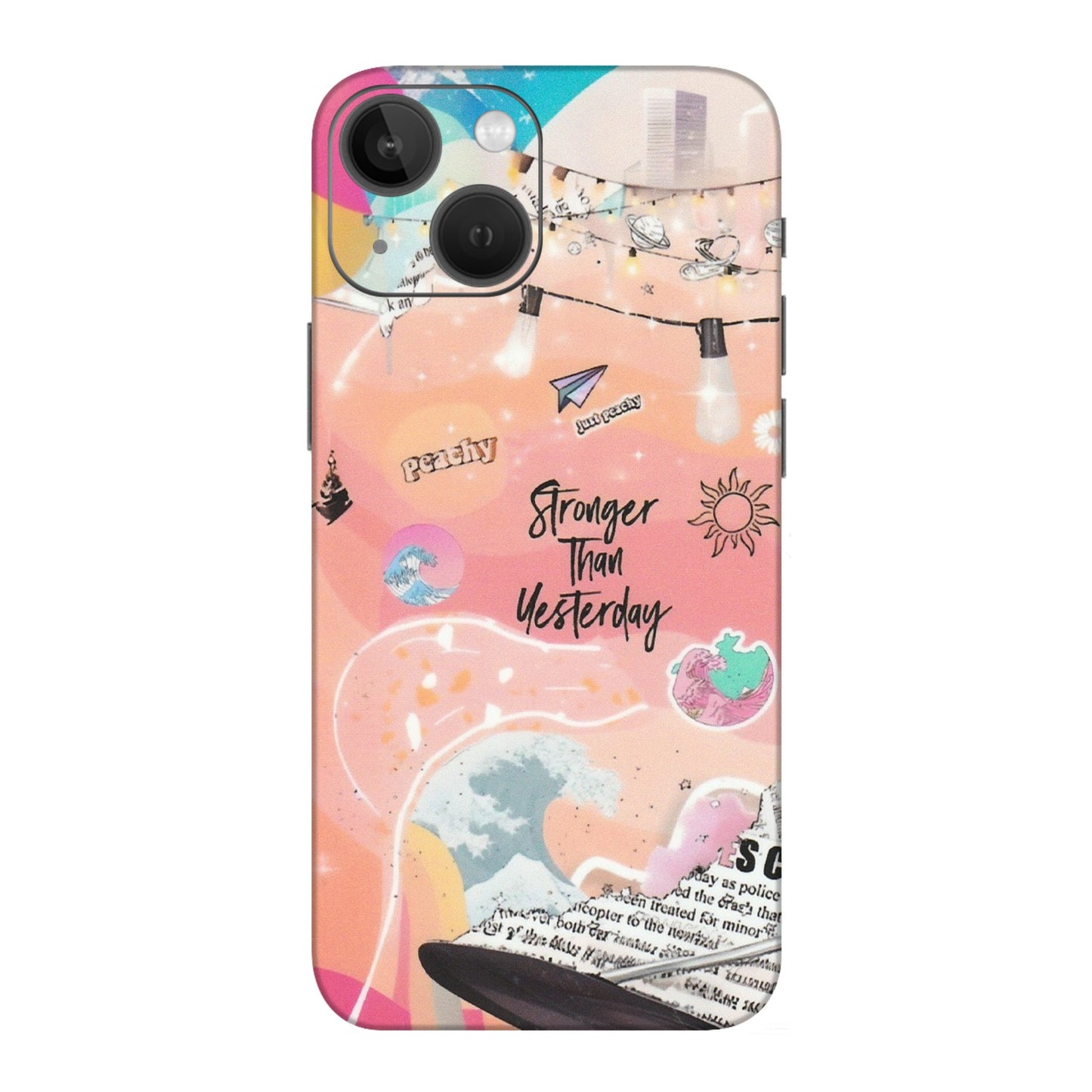 Apple iPhone Skins (All Models) - Stronger Then Yesterday - Matte Finish (M-128) iPhone 13 Mini