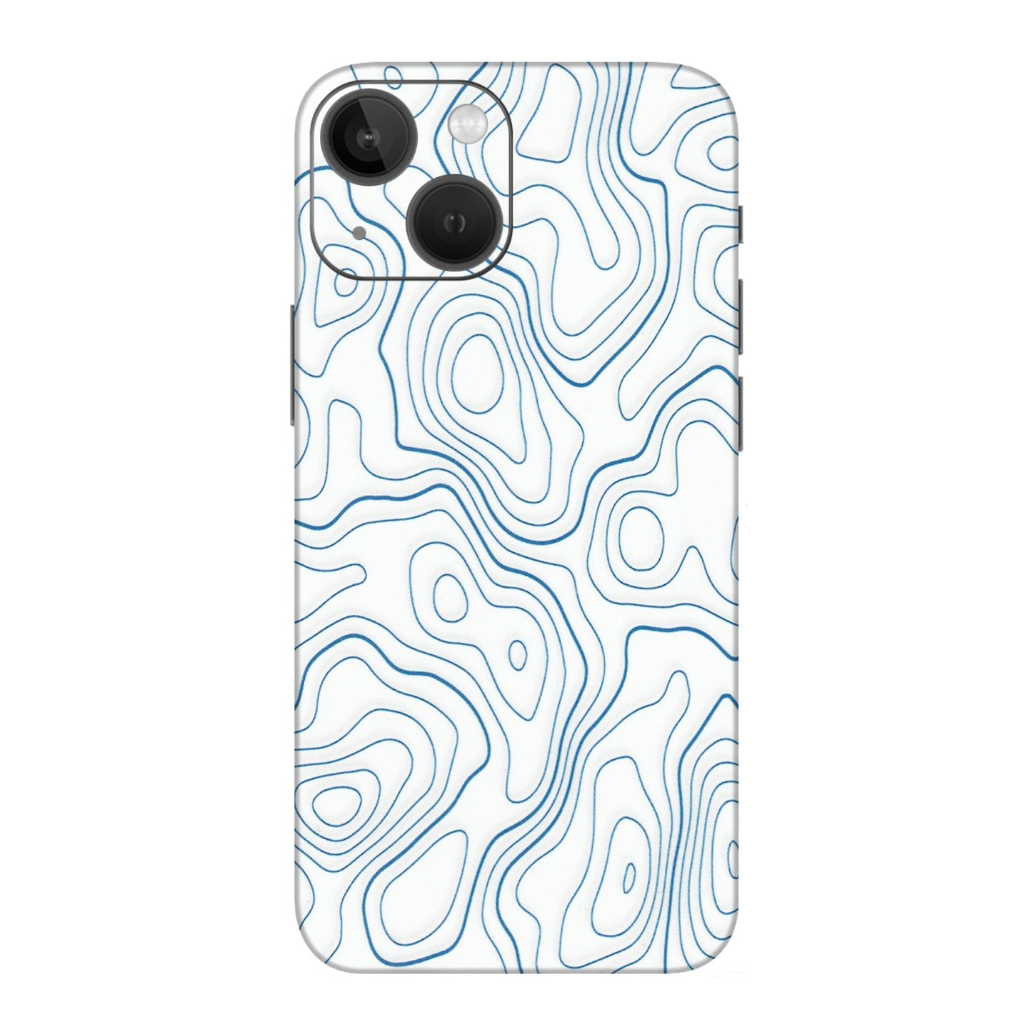 Apple iPhone Skins (All Models) - Blue And White Swirls - Matte Finish (M-139) iPhone 13 Mini