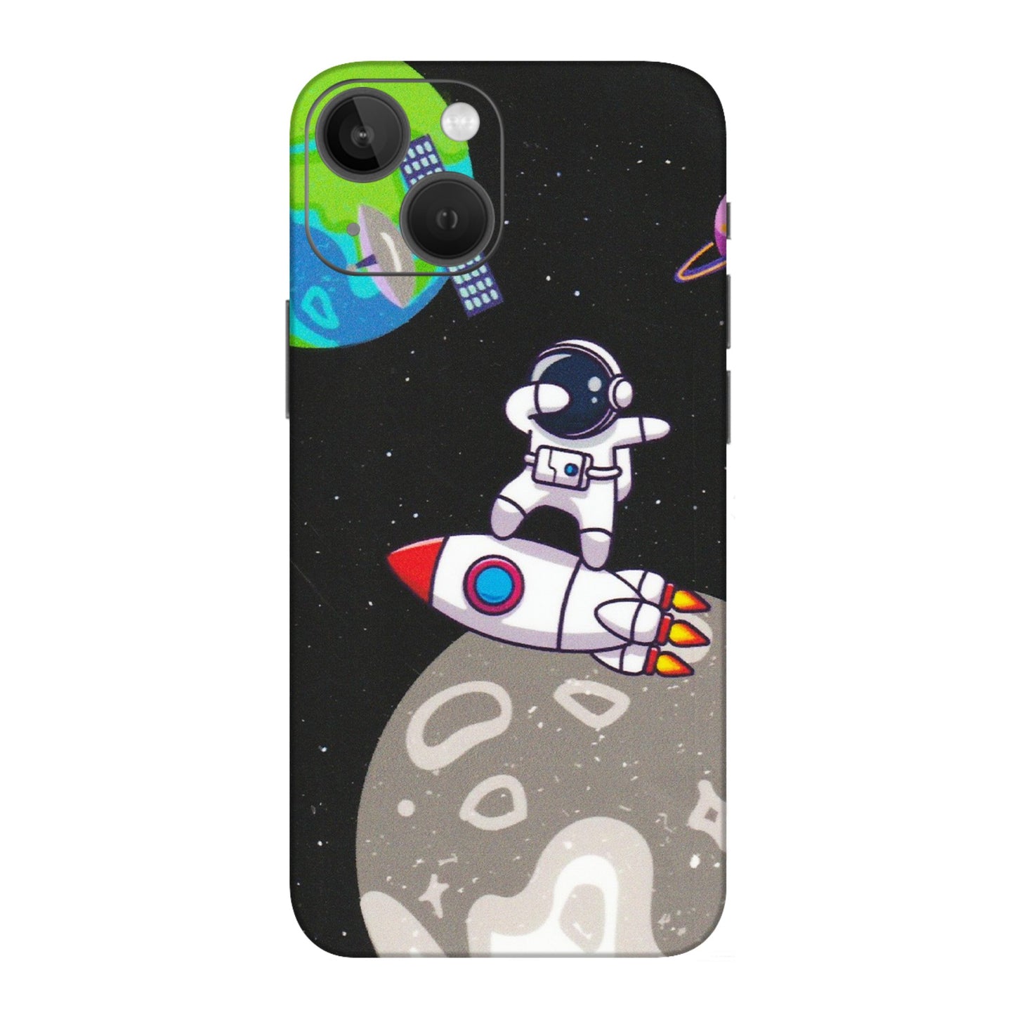 Apple iPhone Skins (All Models) - Astronaut Vibing Toon Running - Matte Finish (M-39) iPhone 13 Mini
