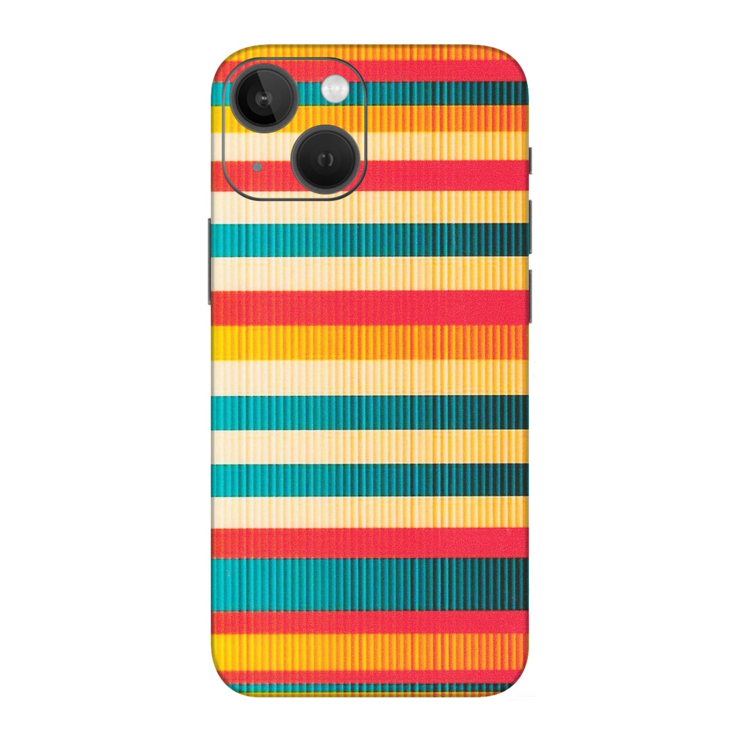 Apple iPhone Skins (All Models) - Colourful Stripes Soothing Effect - Matte Finish (M-86) iPhone 13 Mini