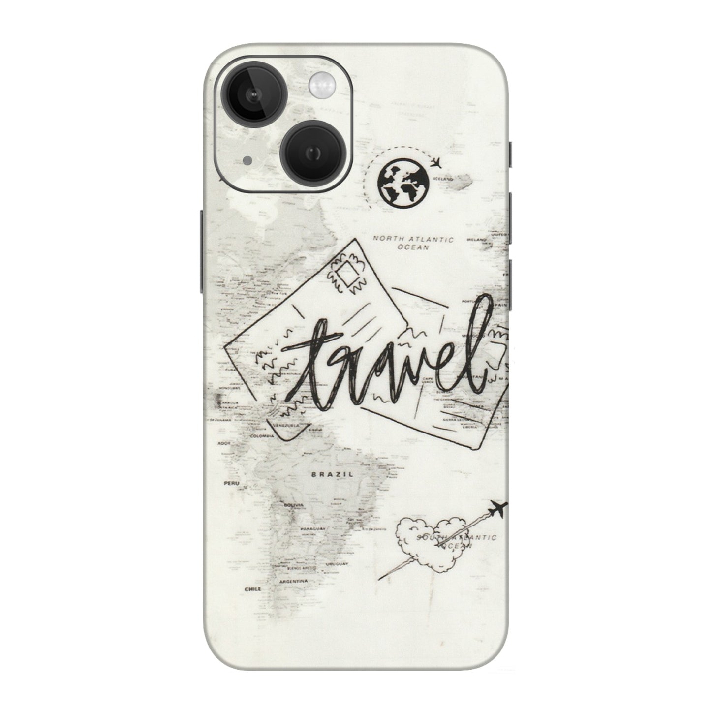 Apple iPhone Skins (All Models) - Travel Ticket - Transparent Finish (T-06) iPhone 13 Mini