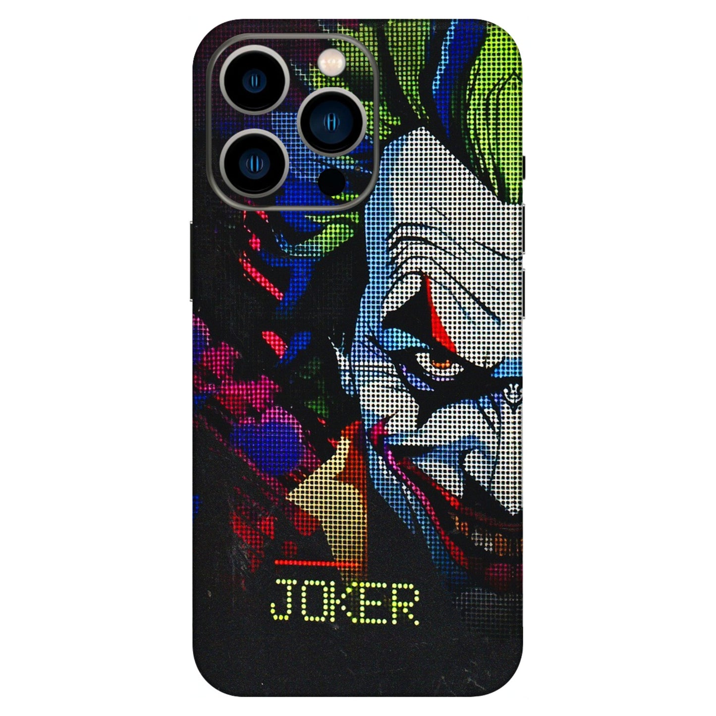 Apple iPhone Skins (All Models) - Joker Dot Matrix - 3D Embossed Finish (L-08) iPhone 13 Pro