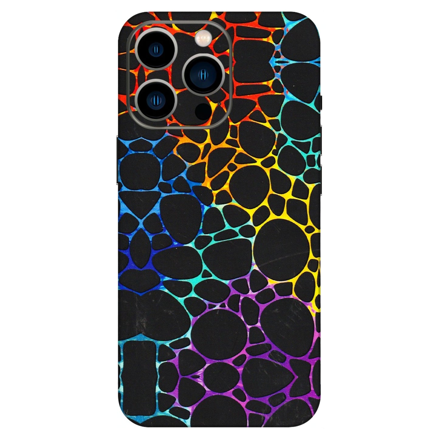 Apple iPhone Skins (All Models) - Abstract Art MultiColour - 3D Embossed Finish (L-133) iPhone 13 Pro