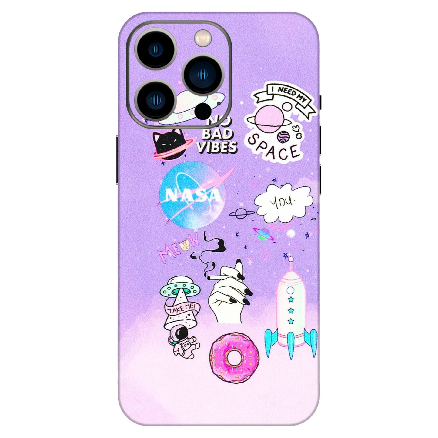 Apple iPhone Skins (All Models) - I Need My Nasa Skin - 3D Embossed Finish (L-149) iPhone 13 Pro