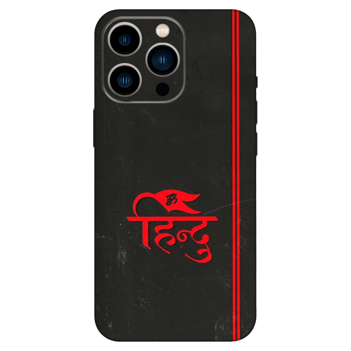 Apple iPhone Skins (All Models) - Hindu Black - 3D Embossed Finish (L-153) iPhone 13 Pro