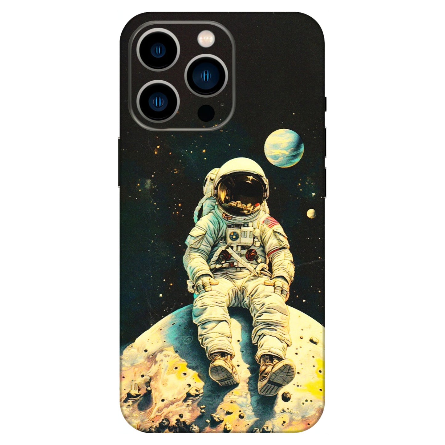 Apple iPhone Skins (All Models) - Astronaut in Space - 3D Embossed Finish (L-16) iPhone 13 Pro