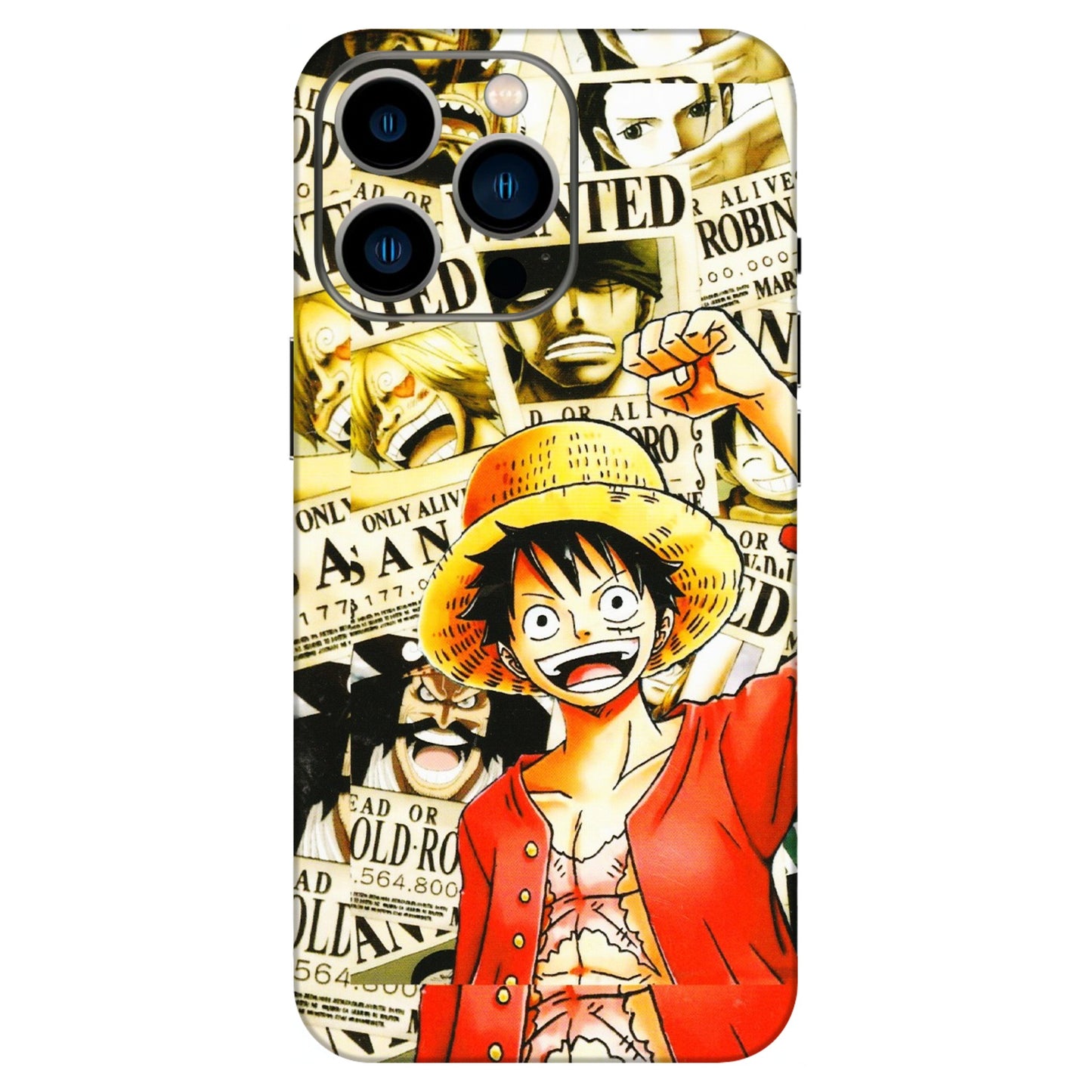 Apple iPhone Skins (All Models) - Luffy Anime - 3D Embossed Finish (L-177) iPhone 13 Pro