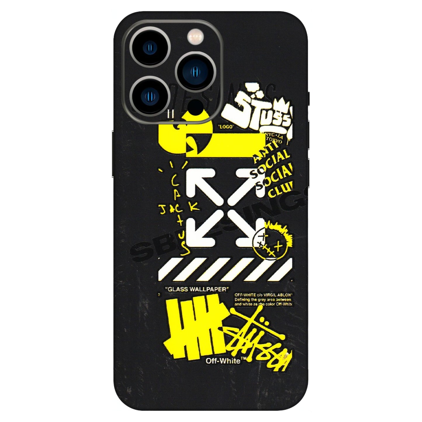 Apple iPhone Skins (All Models) - Anti Social Graffiti - 3D Embossed Finish (L-198) iPhone 13 Pro