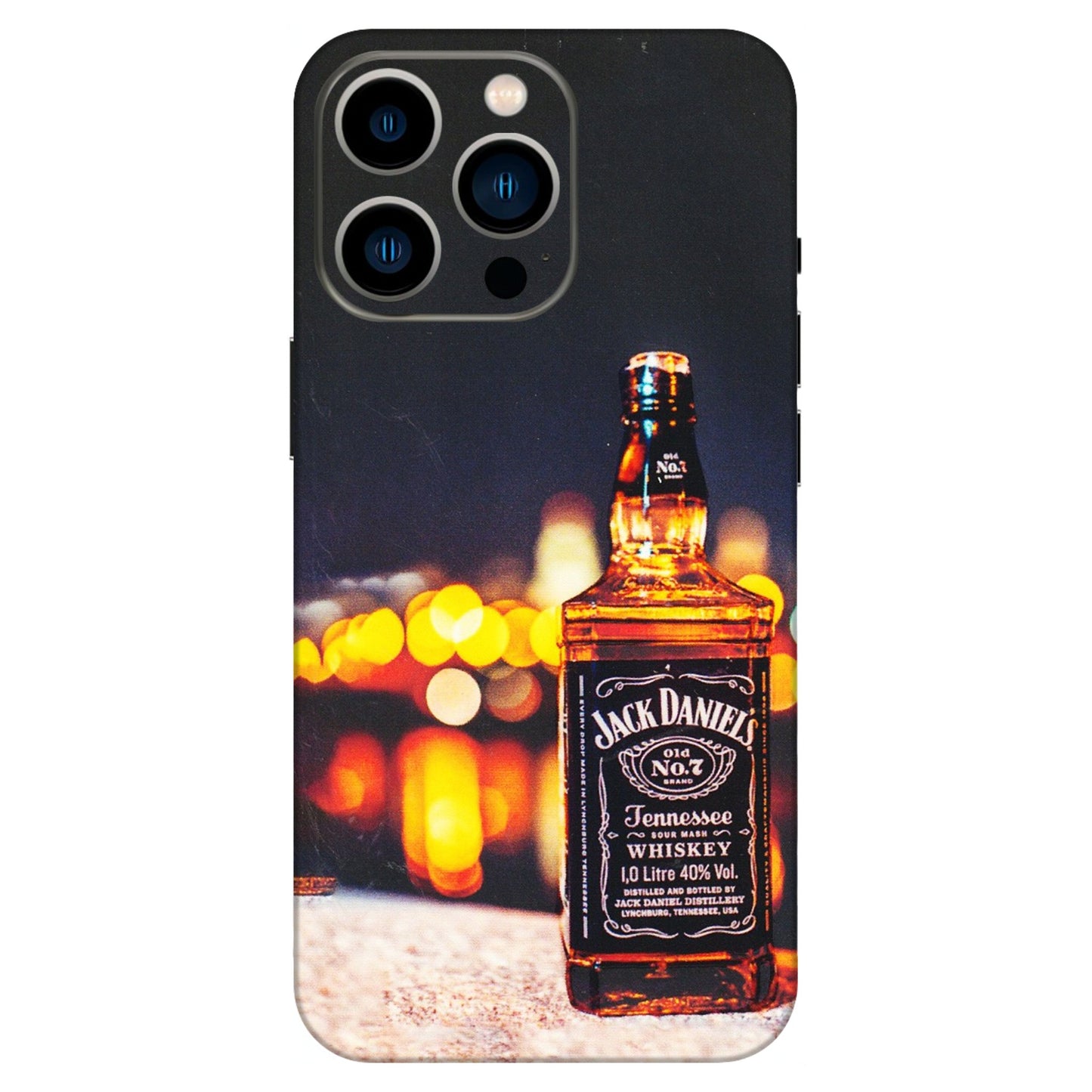 Apple iPhone Skins (All Models) - JD Whiskey Bottle - 3D Embossed Finish (L-20) iPhone 13 Pro