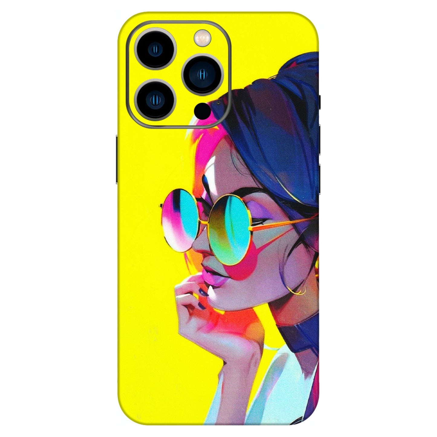 Apple iPhone Skins (All Models) - Bold Stylish Girl - 3D Embossed Finish (L-222) iPhone 13 Pro