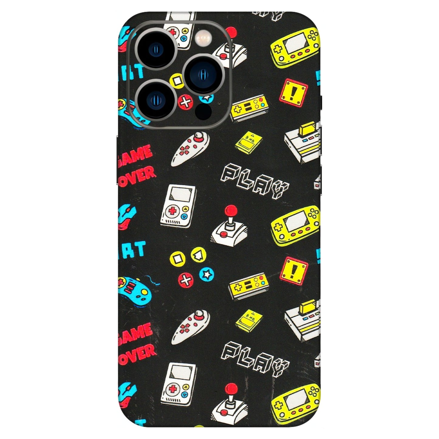 Apple iPhone Skins (All Models) - Gaming Doodles - 3D Embossed Finish (L-224) iPhone 13 Pro