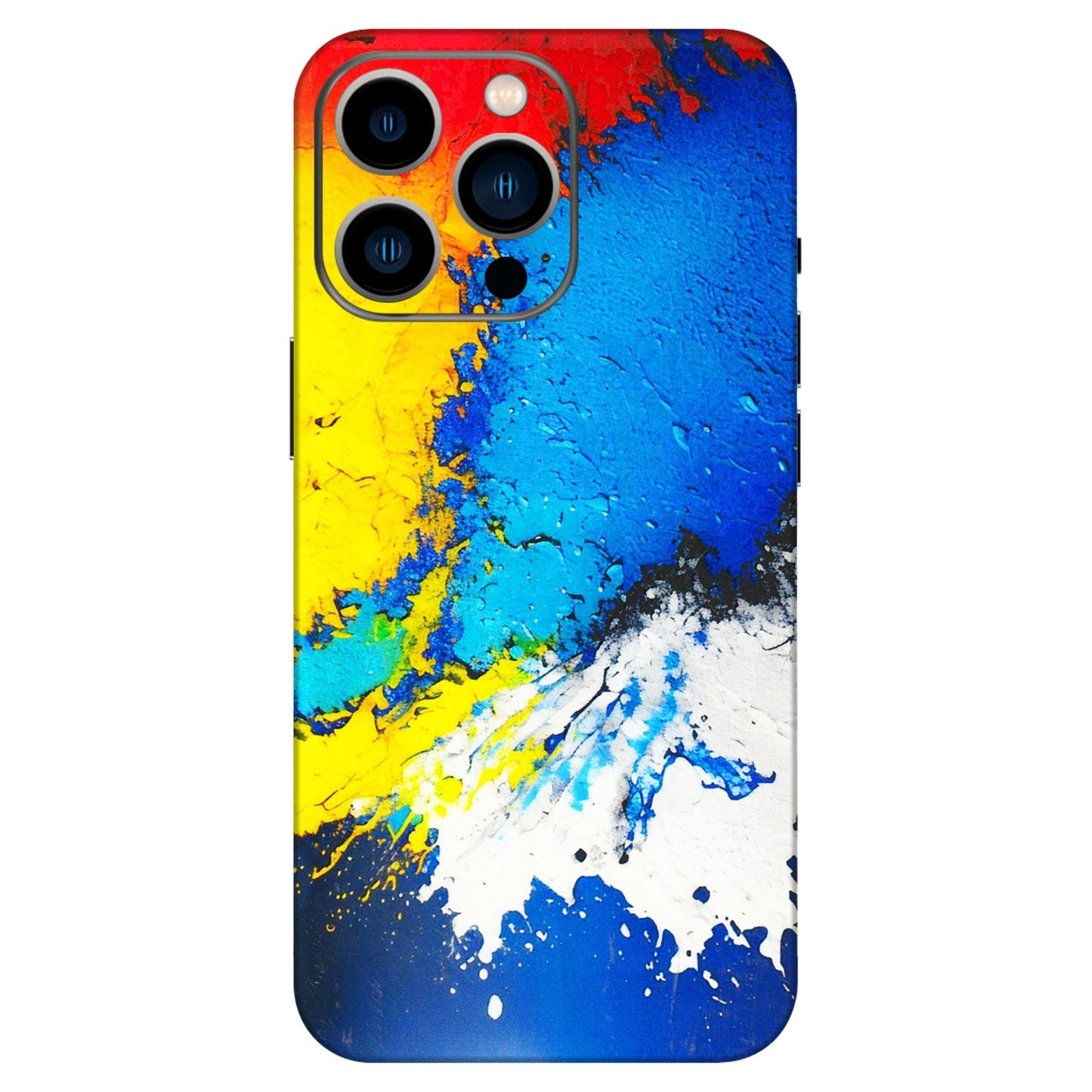 Apple iPhone Skins (All Models) - Acrylic Paint Spill - 3D Embossed Finish (L-229) iPhone 13 Pro