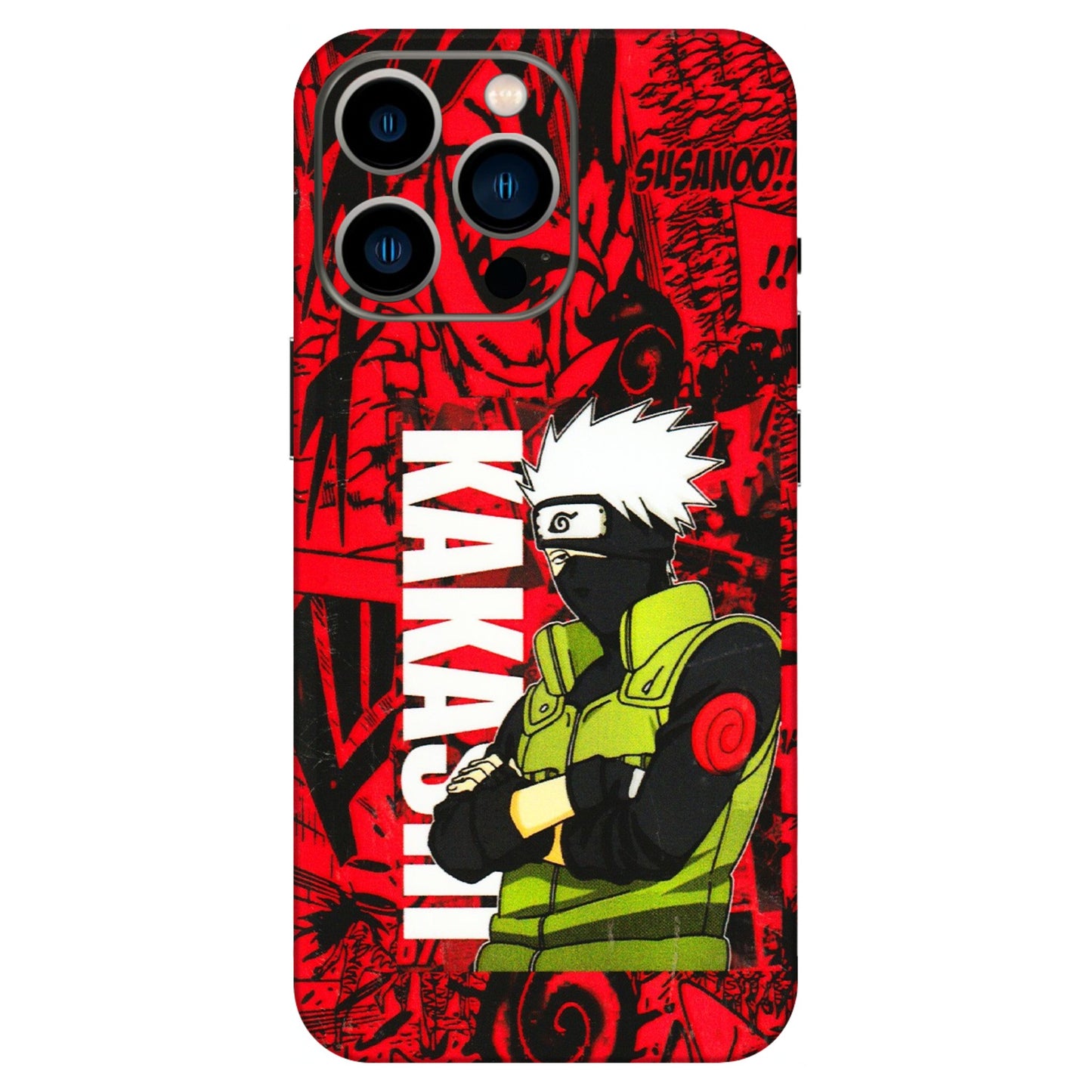 Apple iPhone Skins (All Models) - Kakashi Red Anime - 3D Embossed Finish (L-251) iPhone 13 Pro