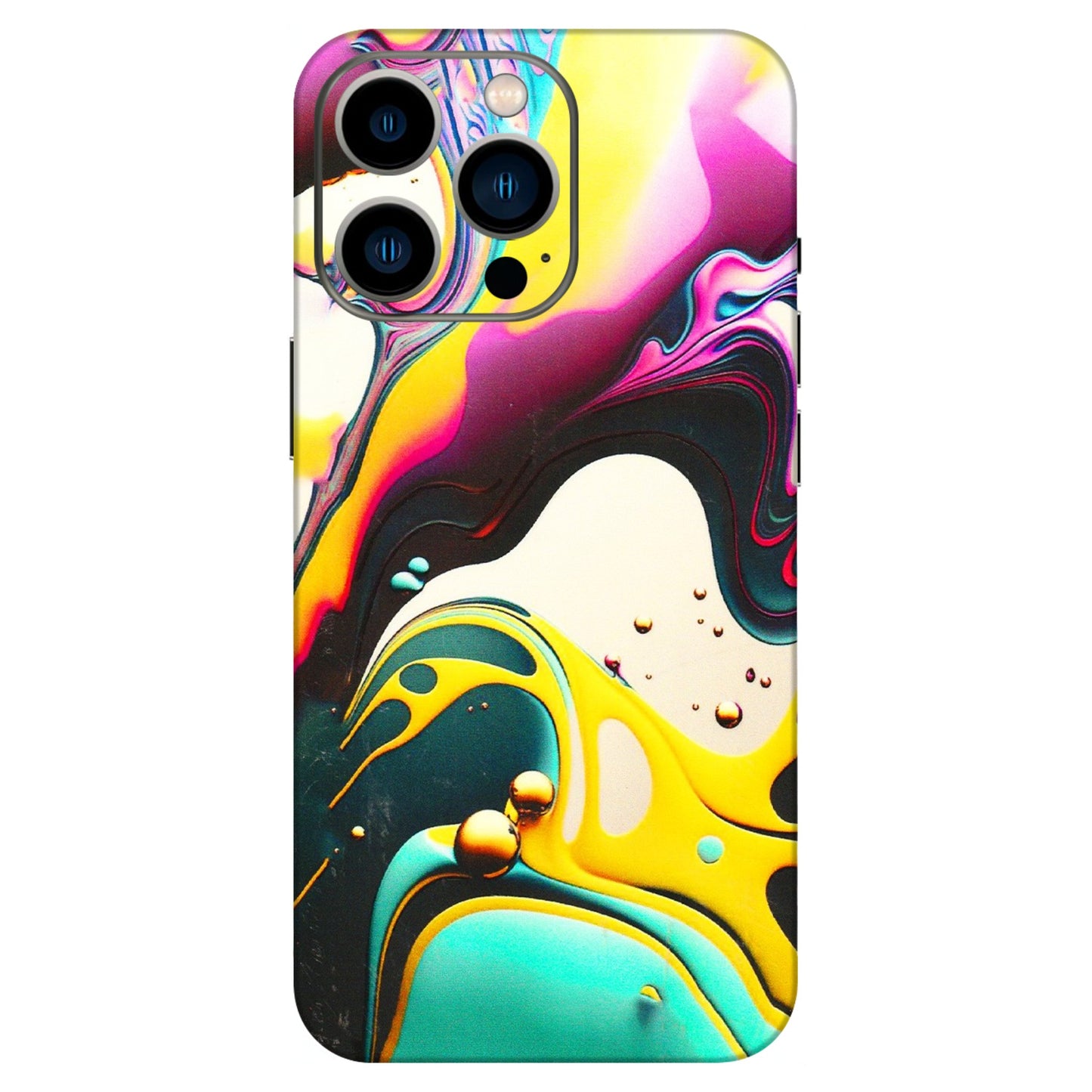 Apple iPhone Skins (All Models) - Multicolor Abstract pattern - 3D Embossed Finish (L-254) iPhone 13 Pro