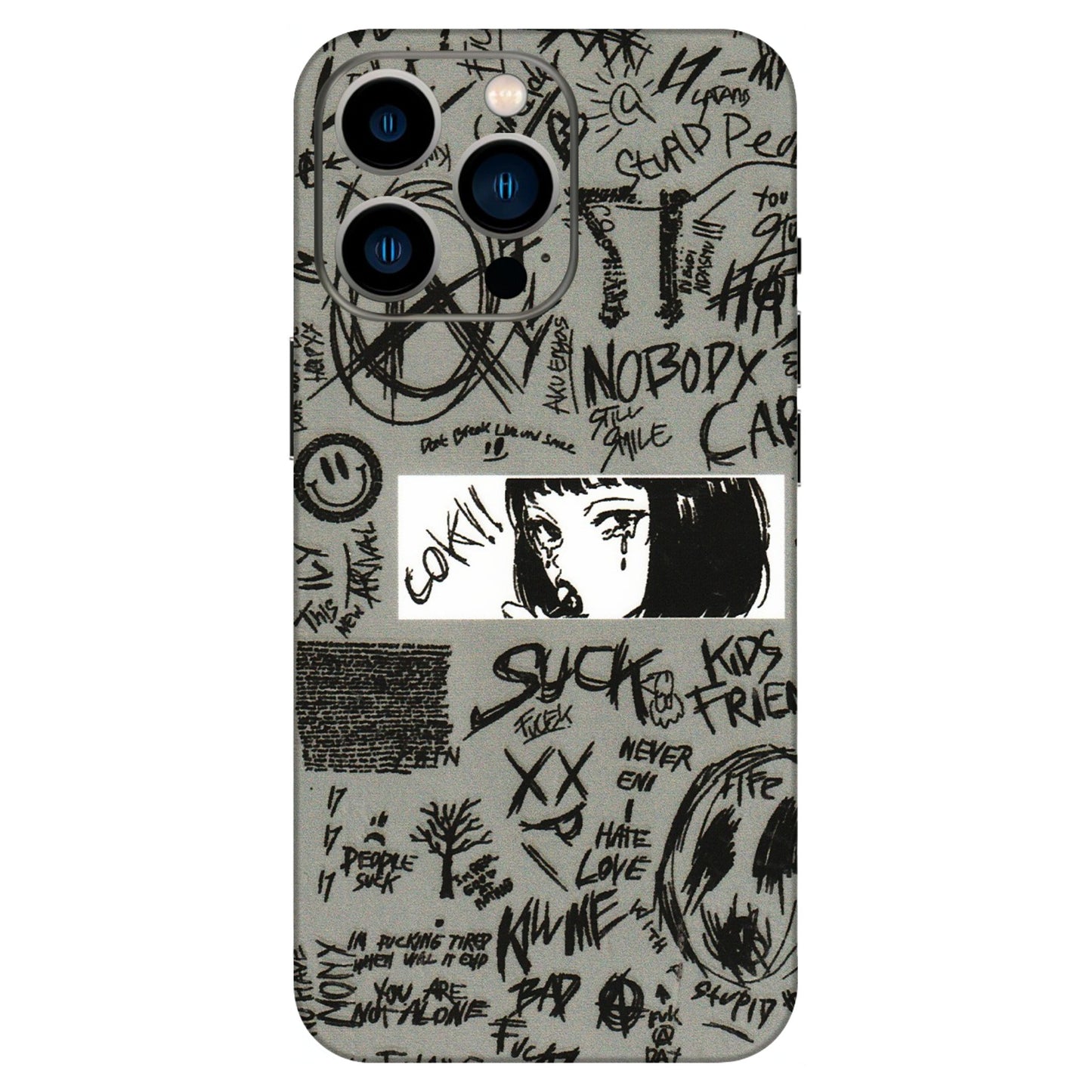 Apple iPhone Skins (All Models) - Never Have Love Anime - 3D Embossed Finish (L-260) iPhone 13 Pro