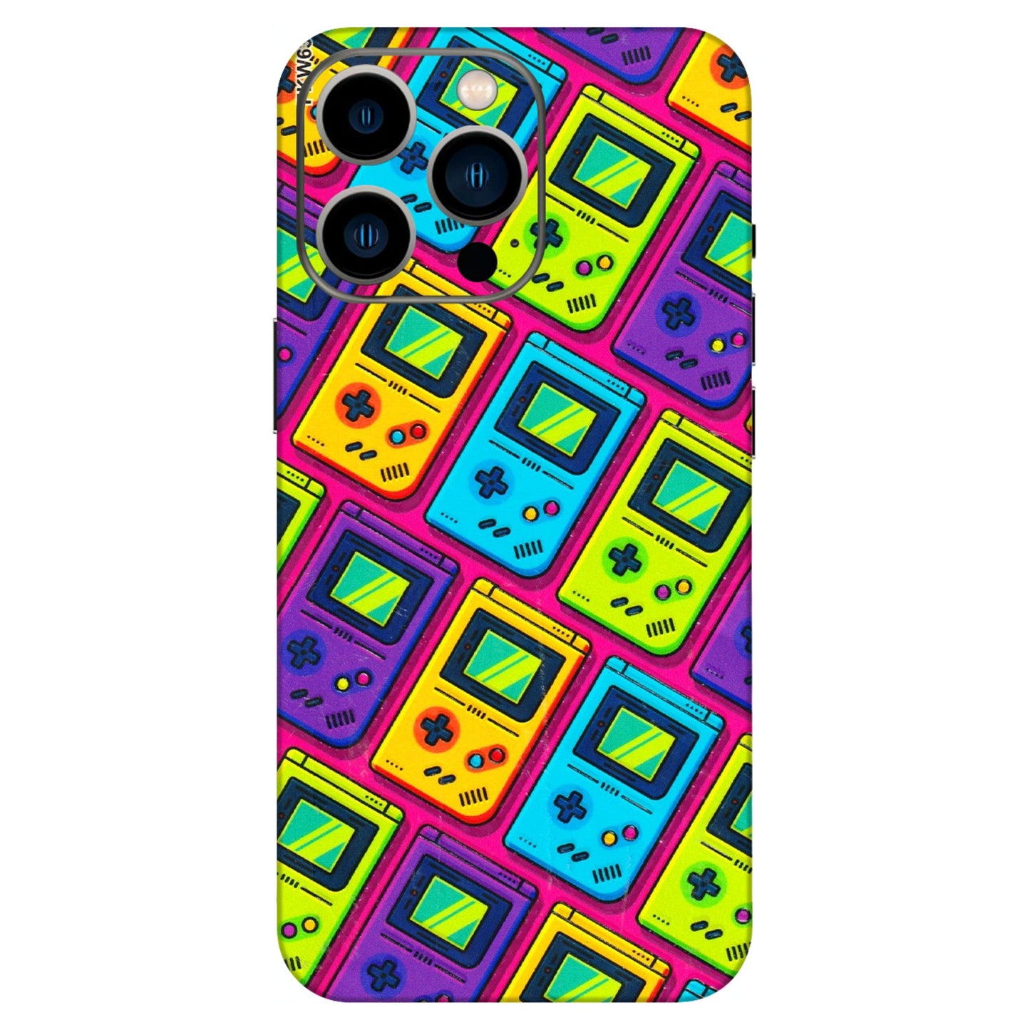 Apple iPhone Skins (All Models) - Gameboy Colourful - 3D Embossed Finish (L-266) iPhone 13 Pro