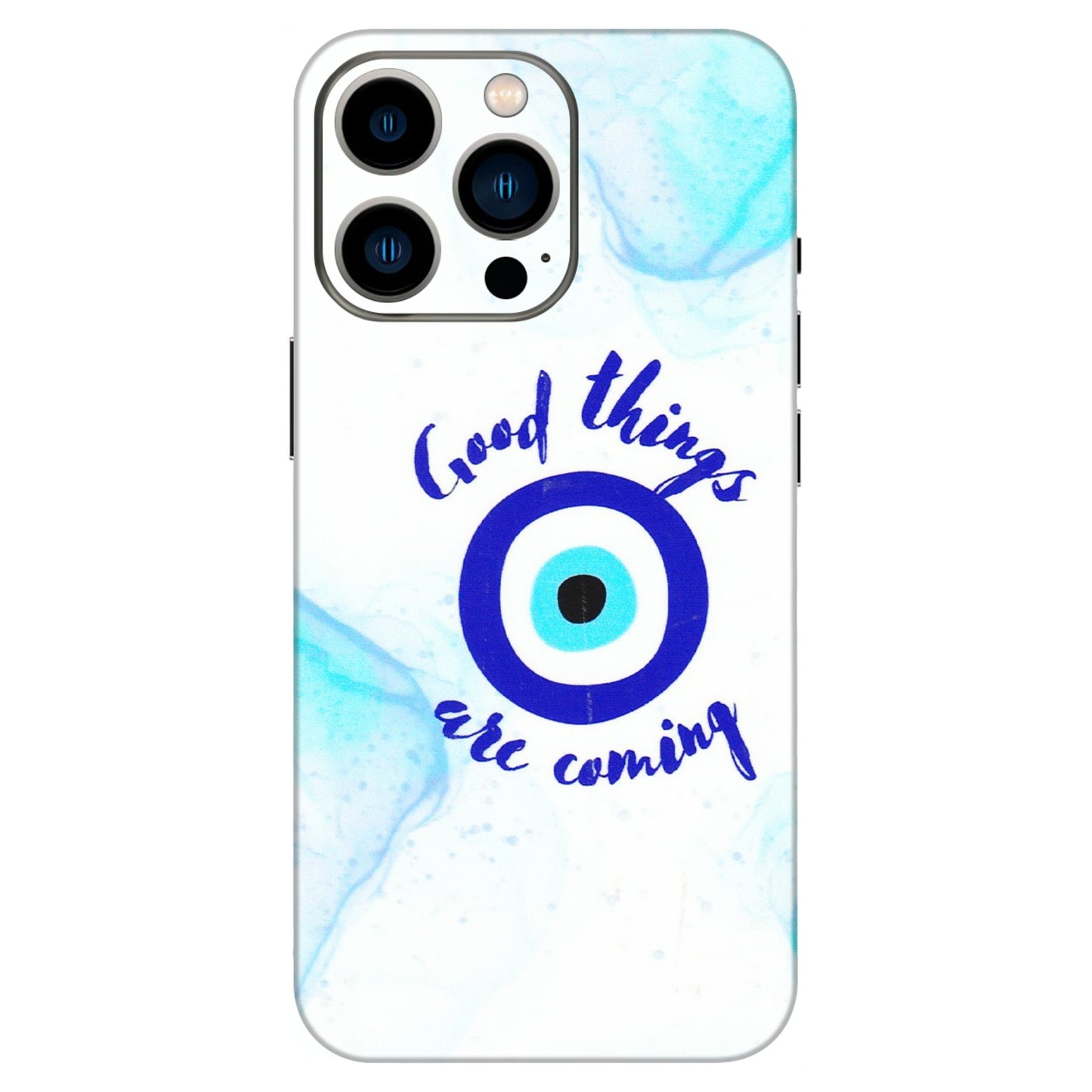Apple iPhone Skins (All Models) - Evil Eye Good Things Are Coming - 3D Embossed Finish (L-322) iPhone 13 Pro