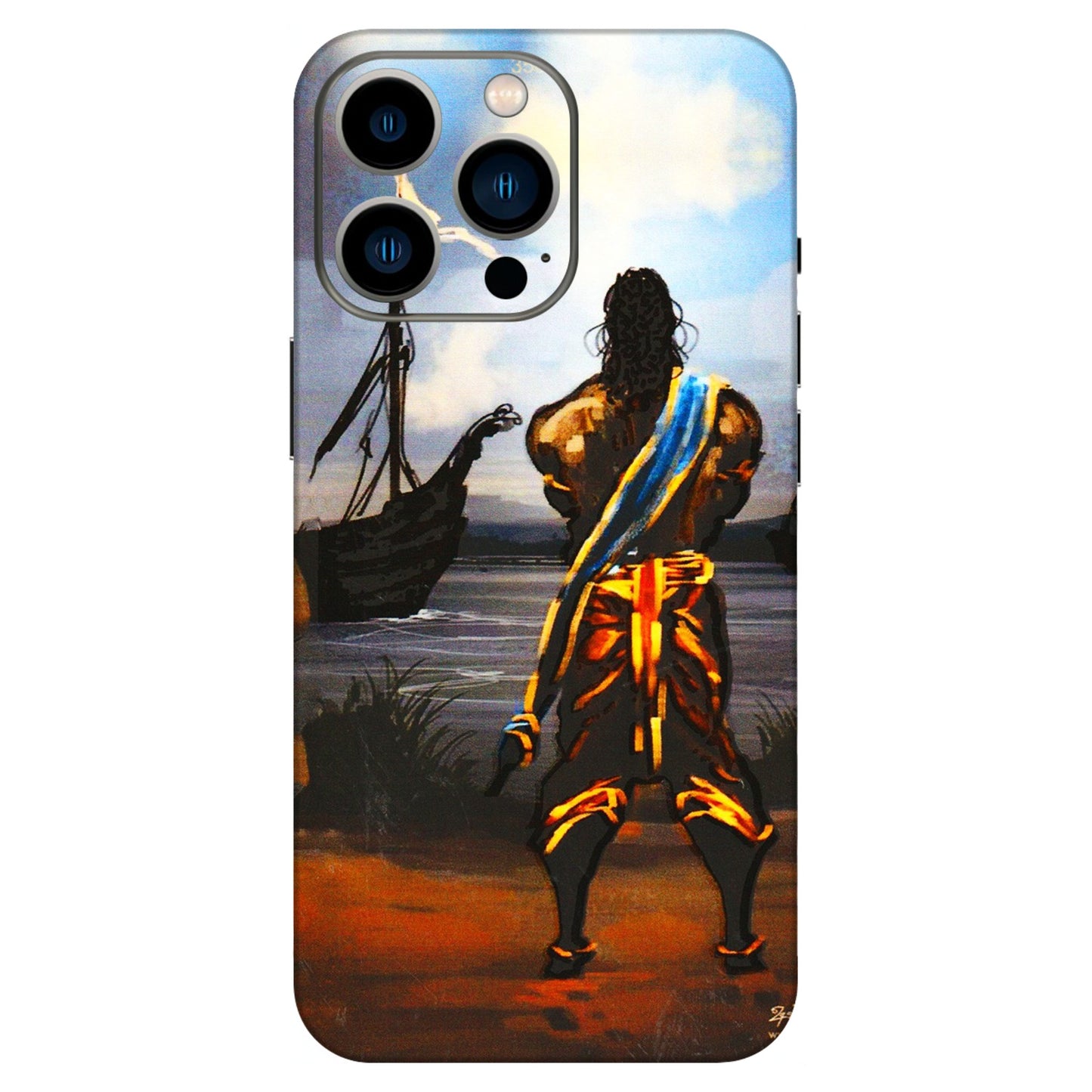 Apple iPhone Skins (All Models) - Heavenly God Figure - 3D Embossed Finish (L-34) iPhone 13 Pro