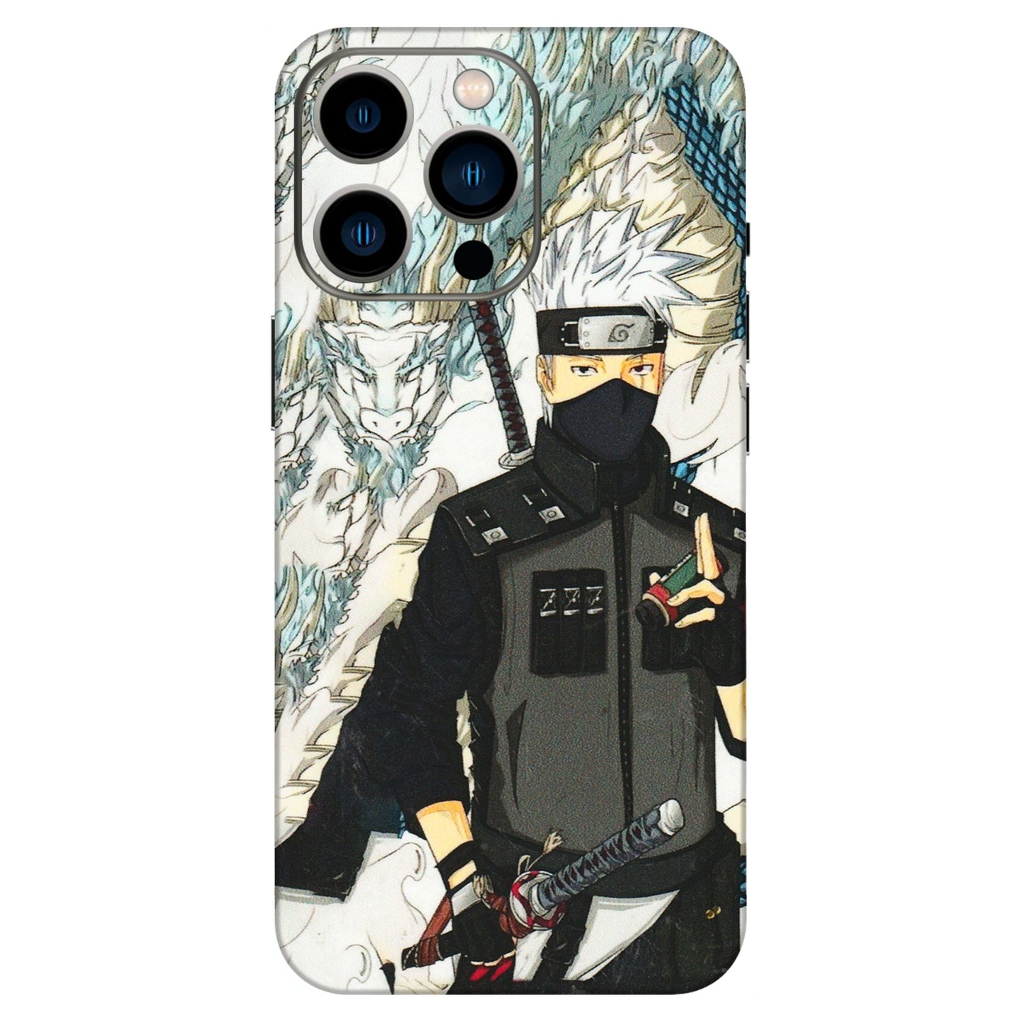 Apple iPhone Skins (All Models) - Kakashi Hatake Naruto Anime - 3D Embossed Finish (L-46) iPhone 13 Pro