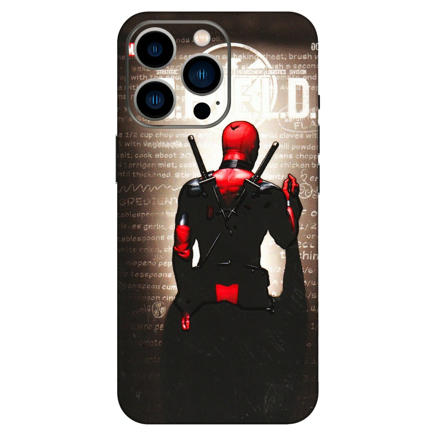 Apple iPhone Skins (All Models) - Deadpool - 3D Embossed Finish (L-56) iPhone 13 Pro