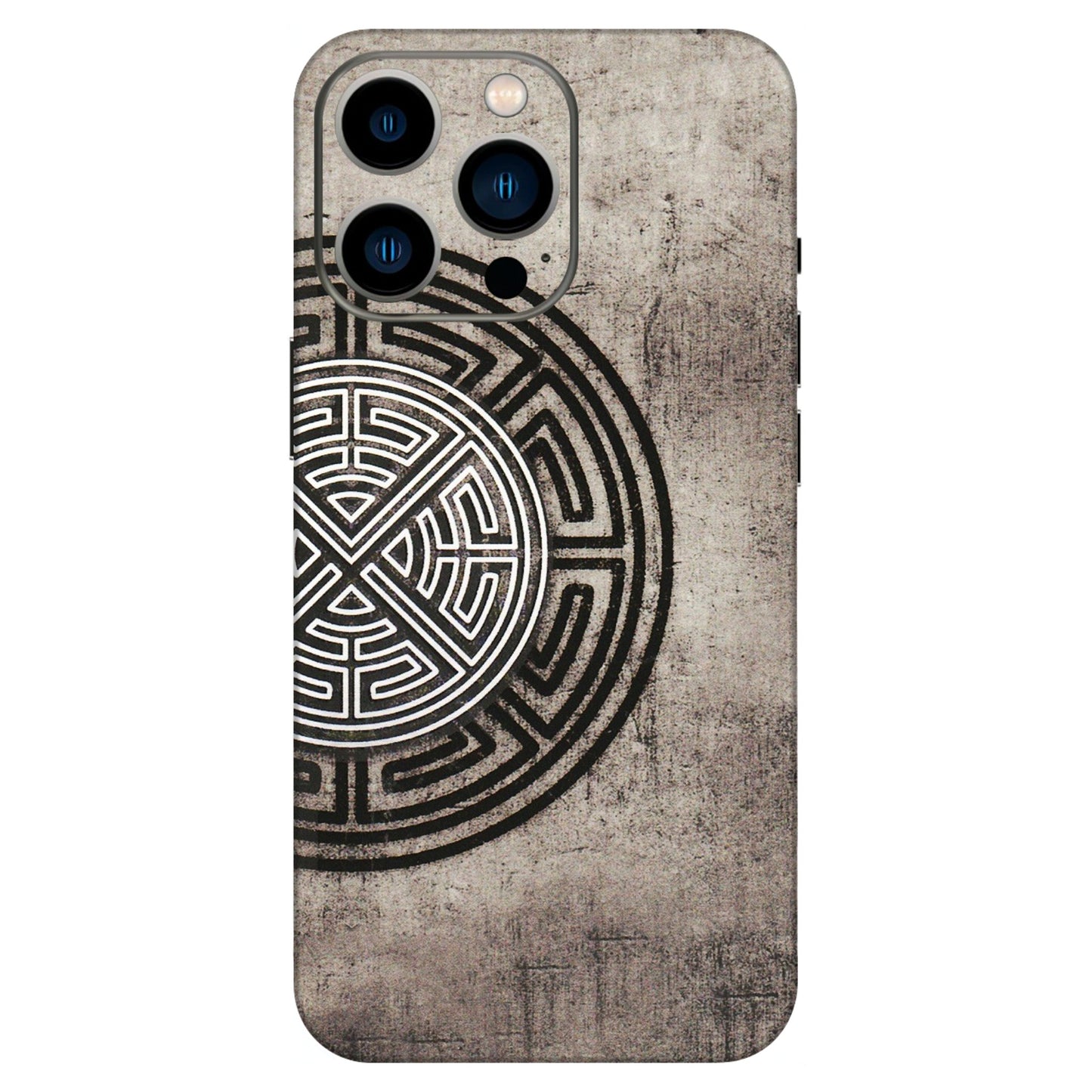 Apple iPhone Skins (All Models) - Mysterious Circular Design - 3D Embossed Finish (L-63) iPhone 13 Pro