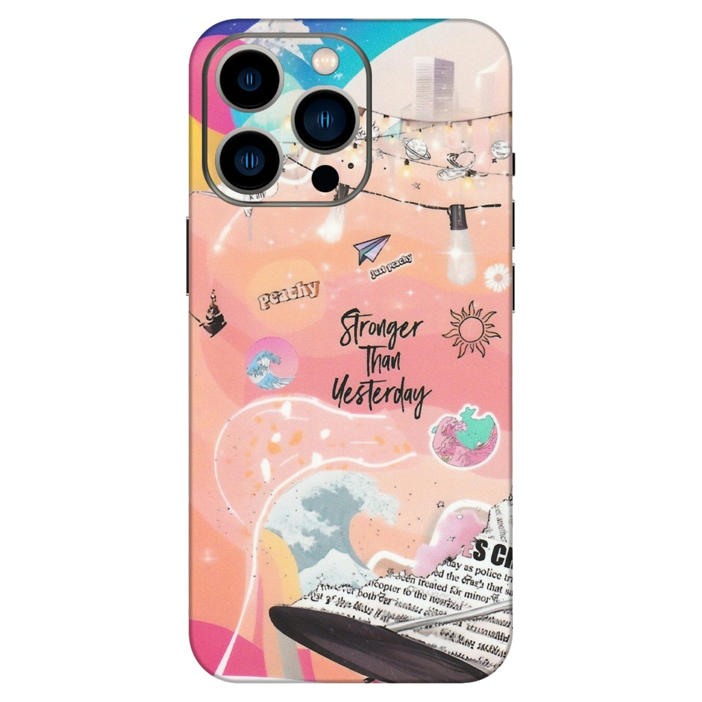 Apple iPhone Skins (All Models) - Stronger Then Yesterday - Matte Finish (M-128) iPhone 13 Pro