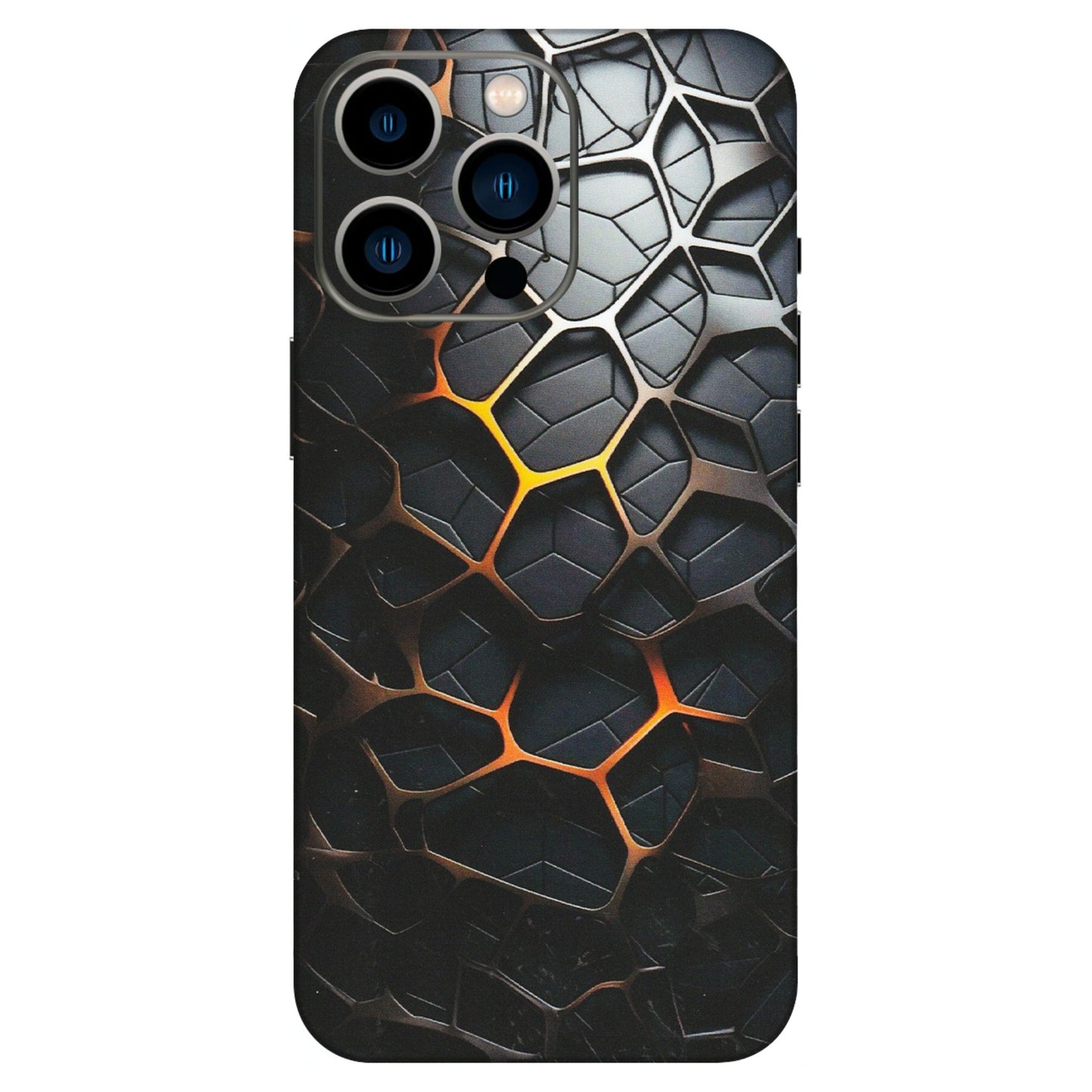 Apple iPhone Skins (All Models) - New Abstract Graphite Tiles - Matte Finish (M-130) iPhone 13 Pro