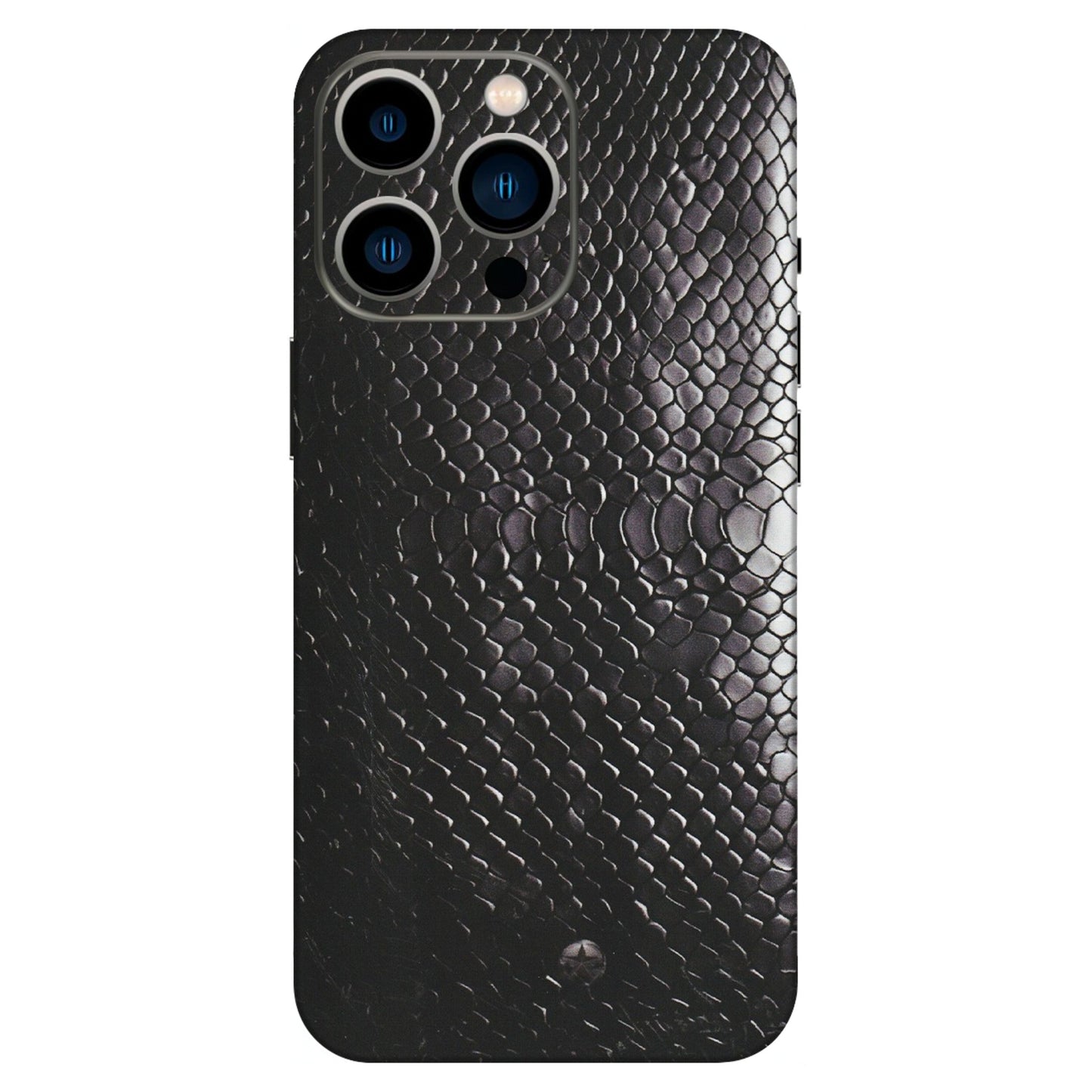 Apple iPhone Skins (All Models) - Black Snack Leather - Matte Finish (M-147) iPhone 13 Pro