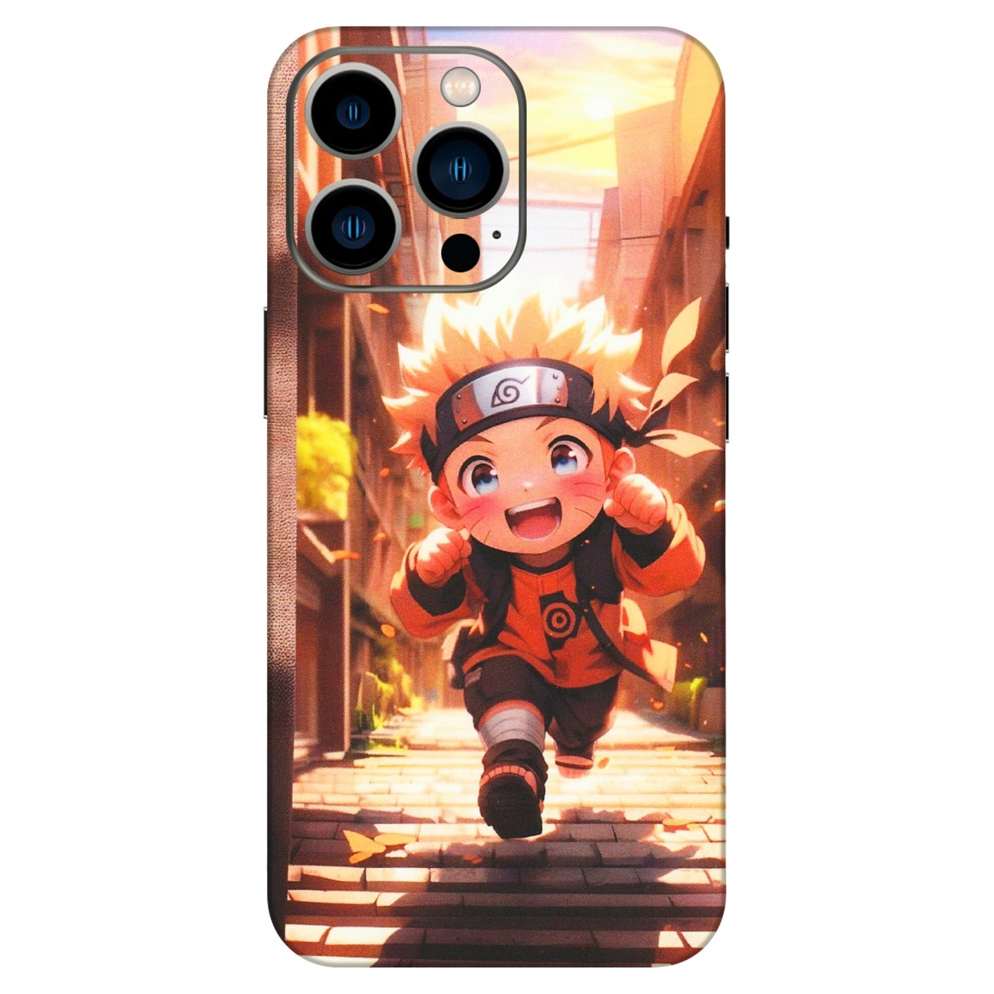 Apple iPhone Skins (All Models) - Naruto Cute Toon Running - Matte Finish (M-04) iPhone 13 Pro